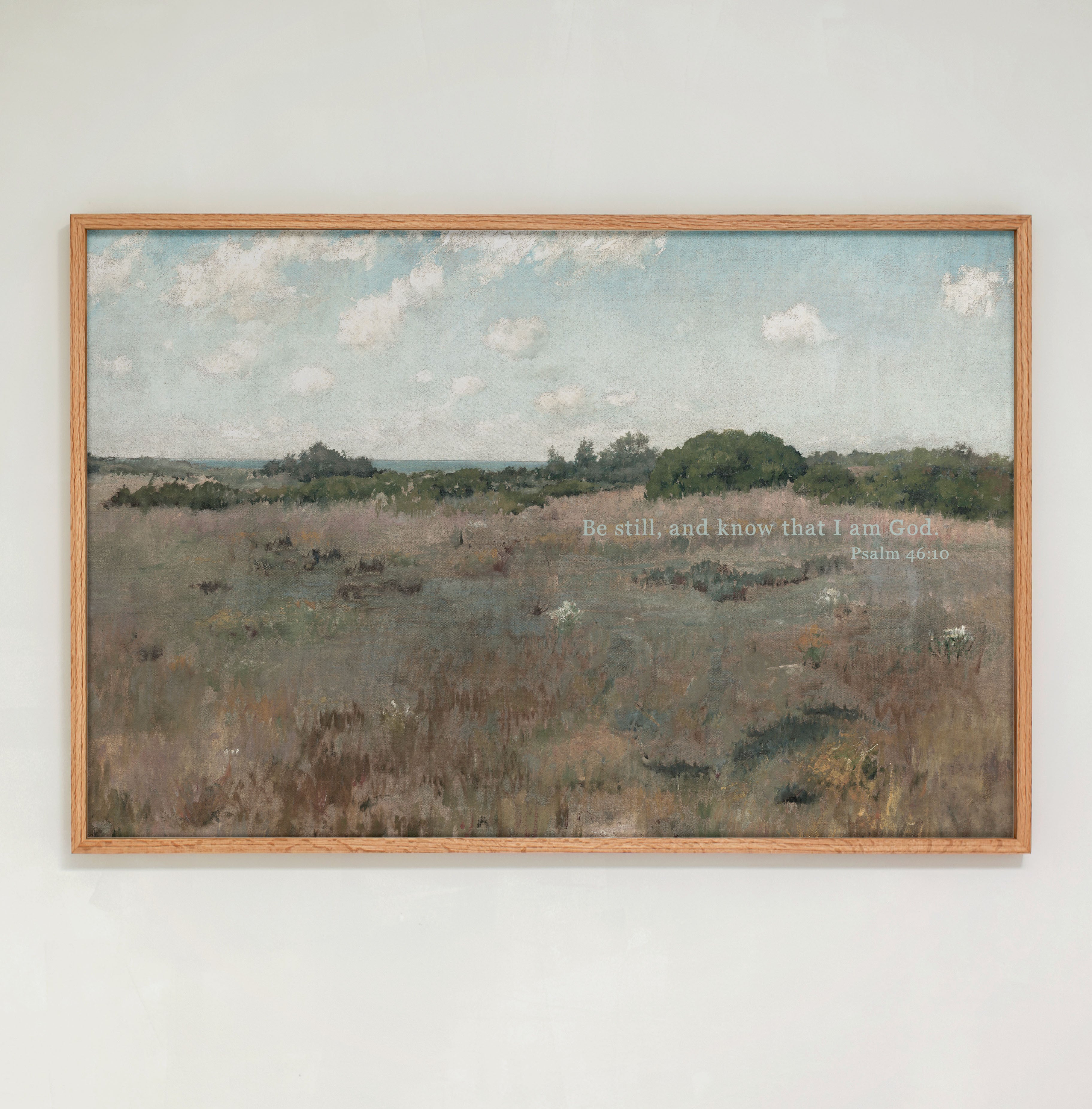 "Be Still, And Know That I Am God." Framed Canvas | Horizontal | 706