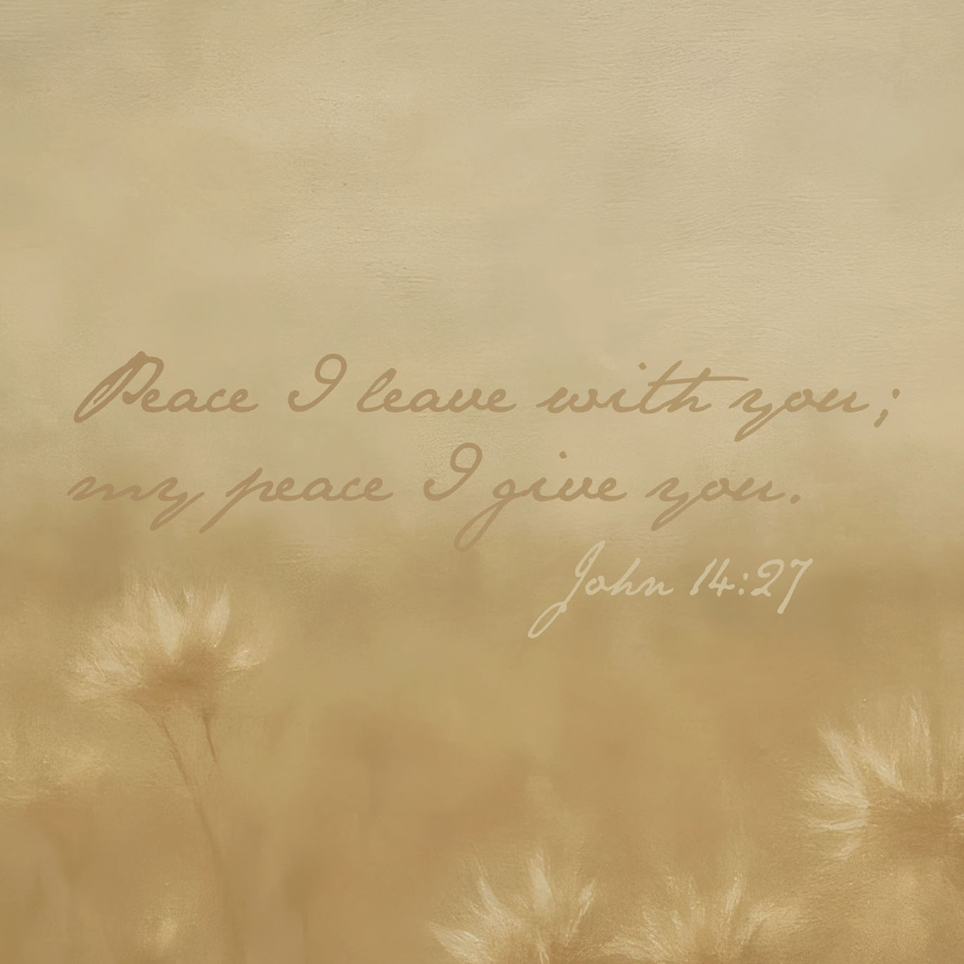 "Peace I Leave With You" Framed Canvas | Horizontal | 708