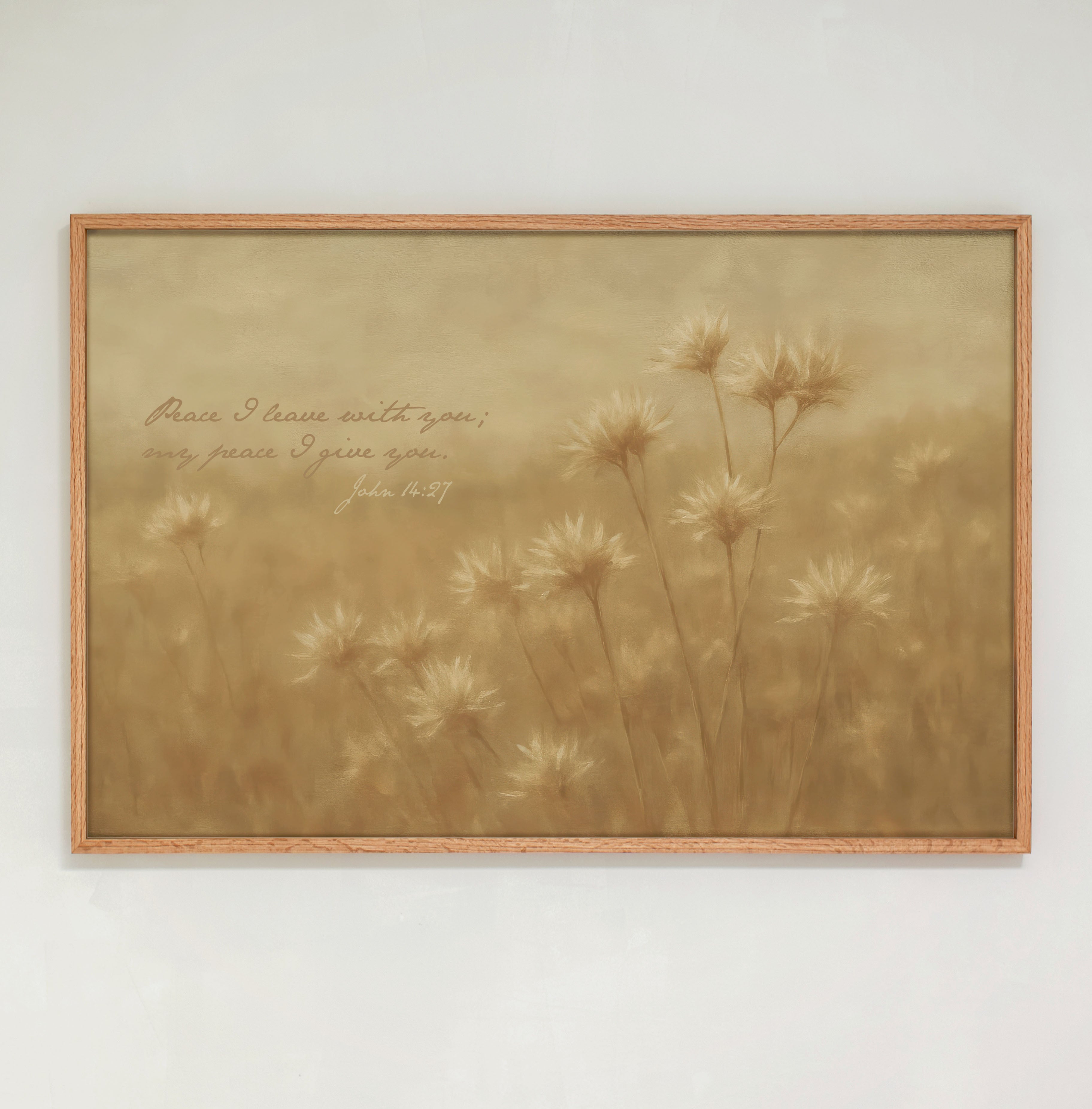 "Peace I Leave With You" Framed Canvas | Horizontal | 708