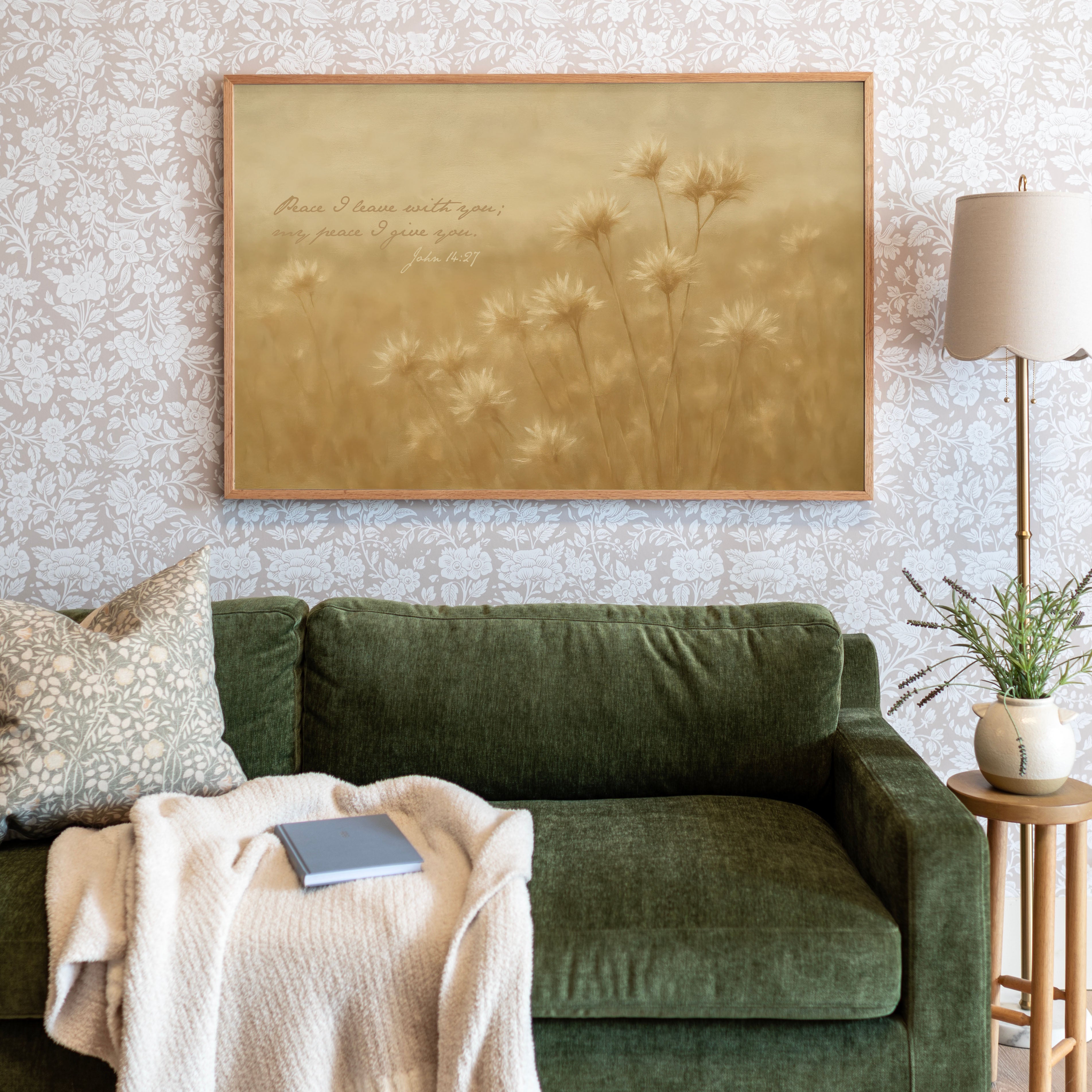 "Peace I Leave With You" Framed Canvas | Horizontal | 708
