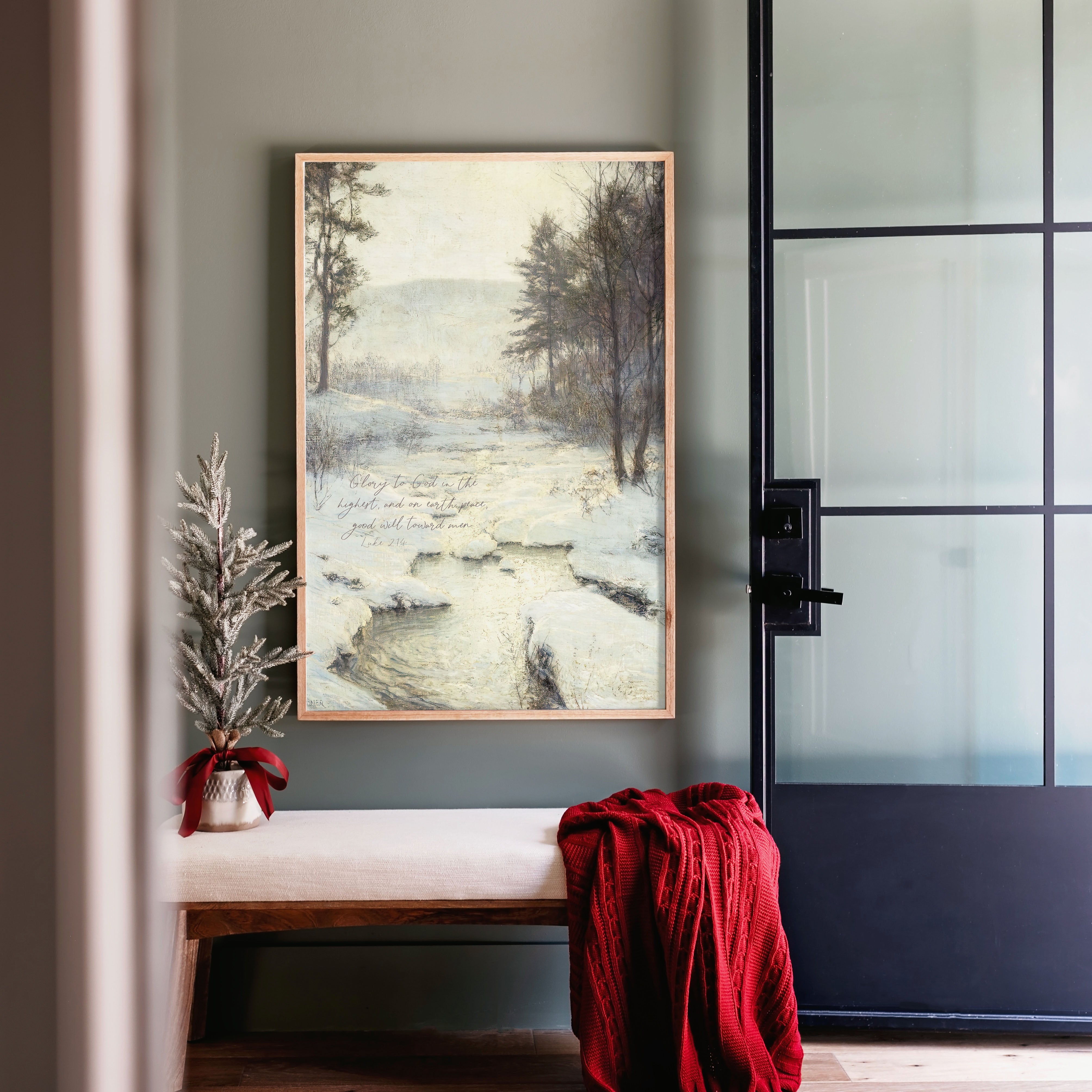 "Glory To God" Framed Canvas | Vertical | 710