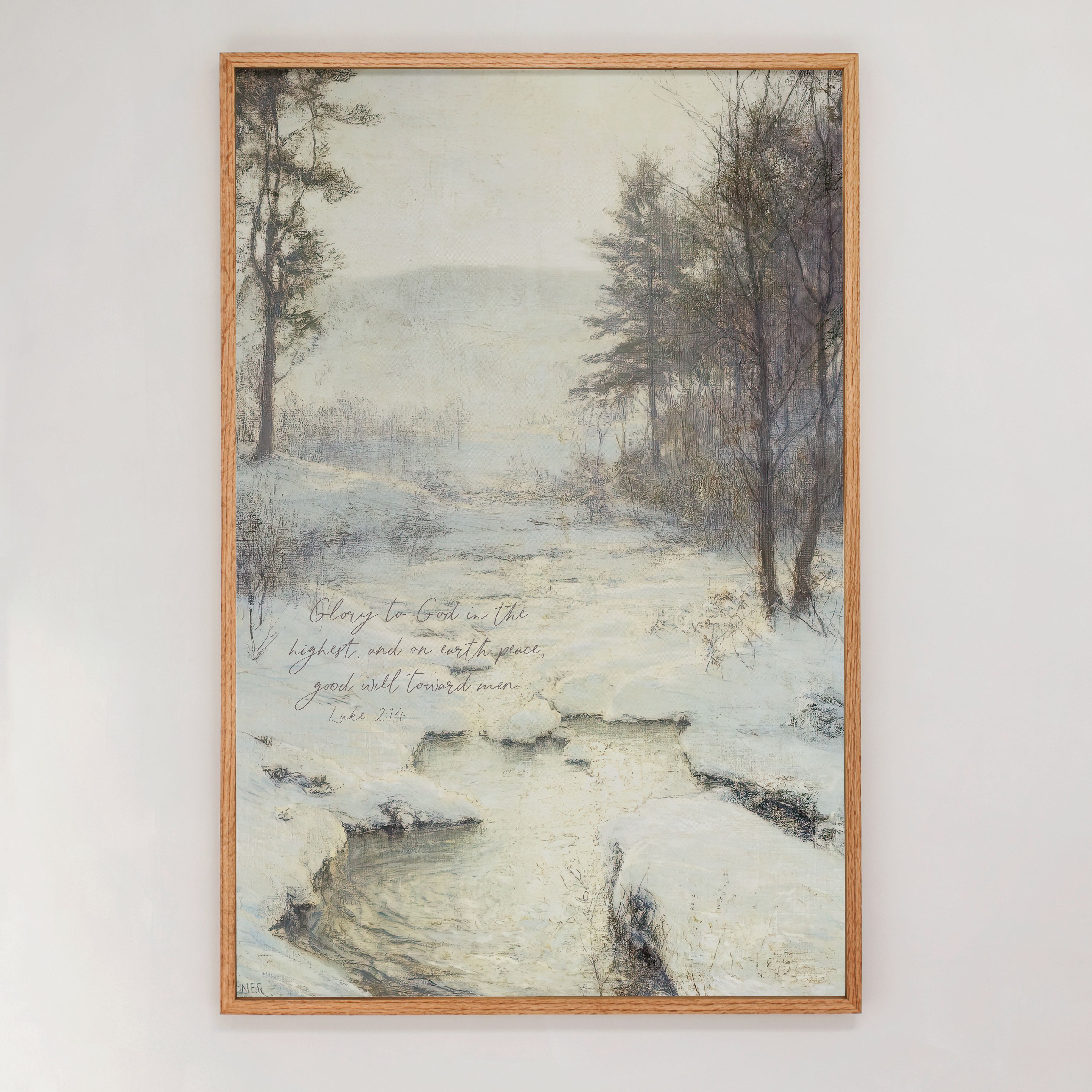 "Glory To God" Framed Canvas | Vertical | 710