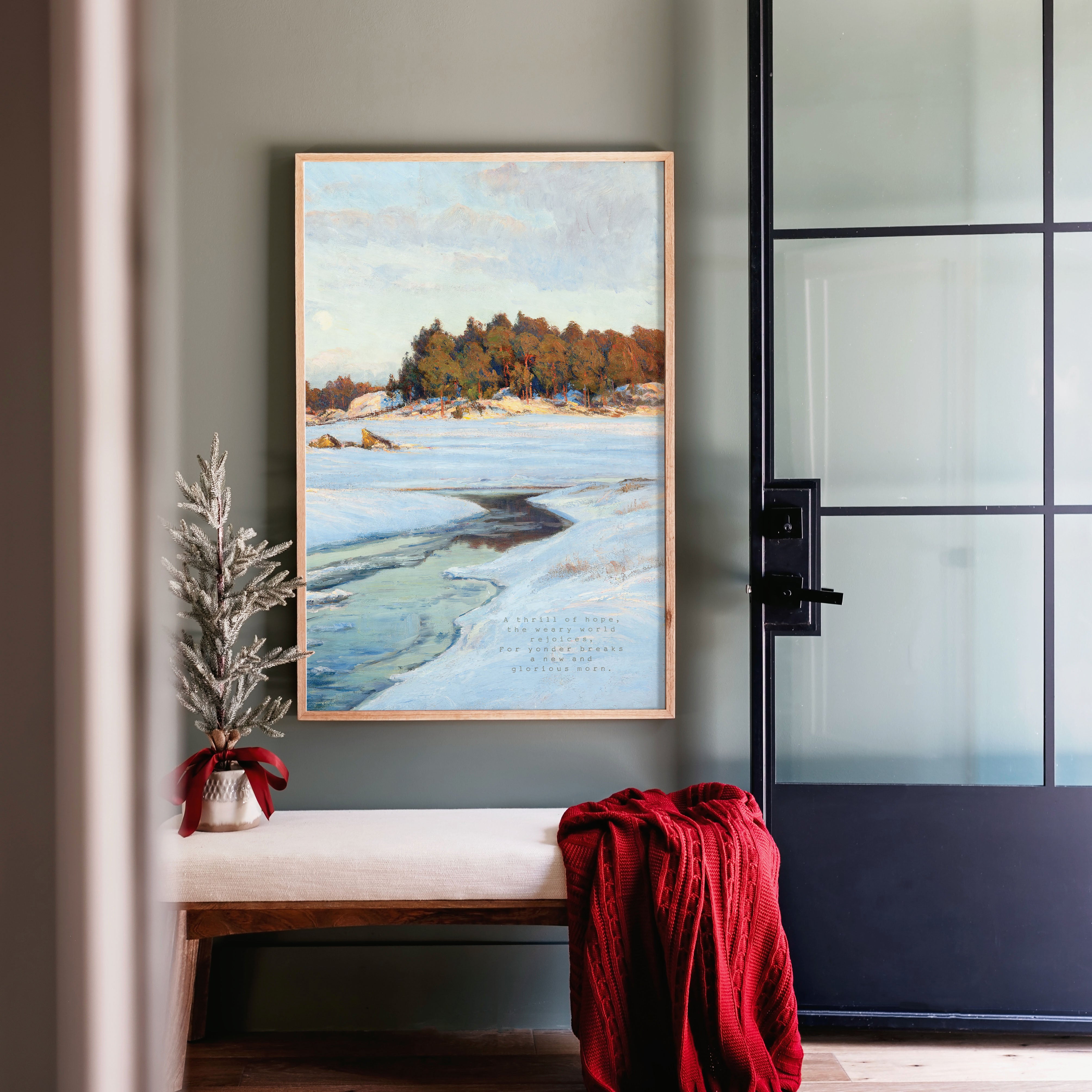 "A Thrill Of Hope" Framed Canvas | Vertical | 711