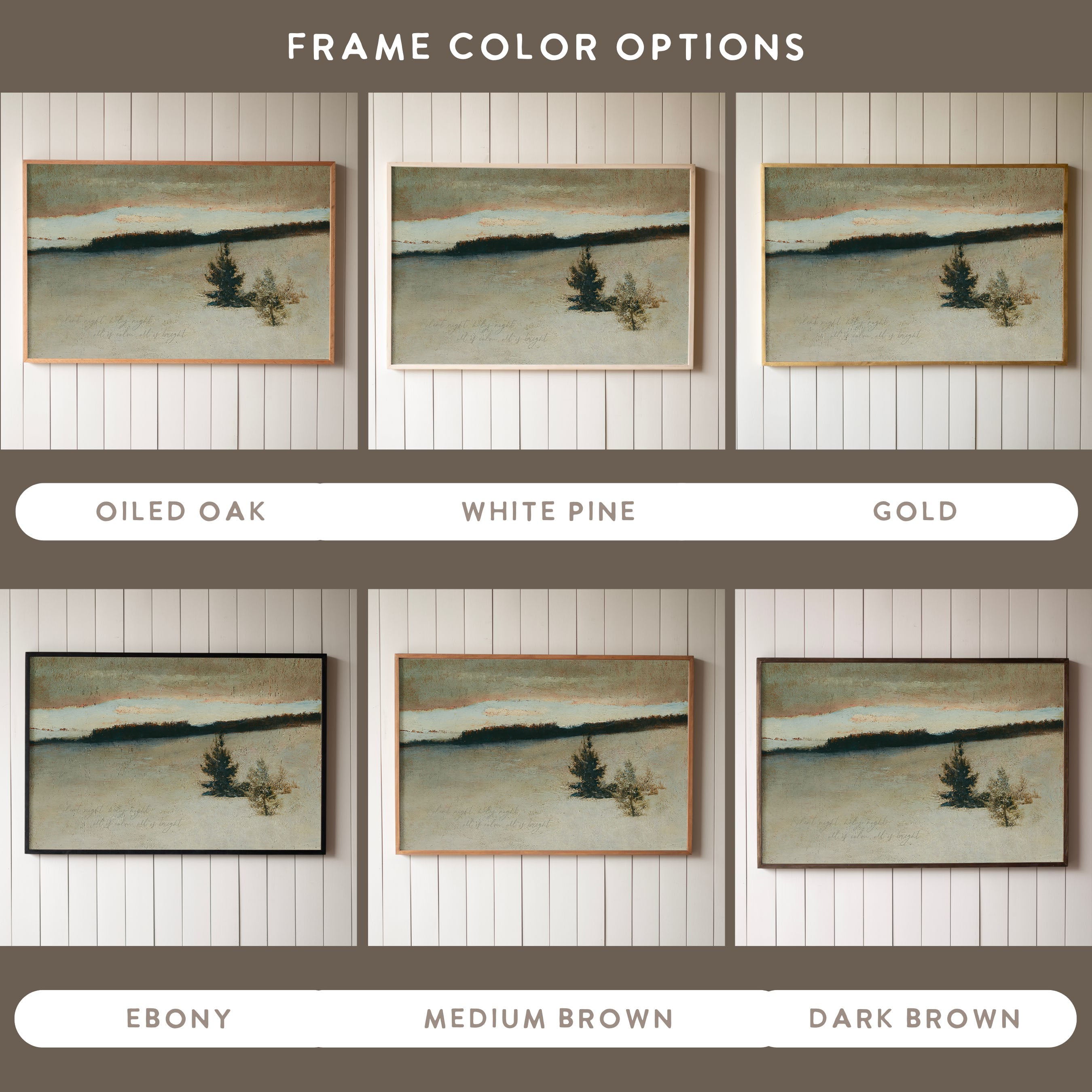 "Silent Night" Framed Canvas | Horizontal | 712
