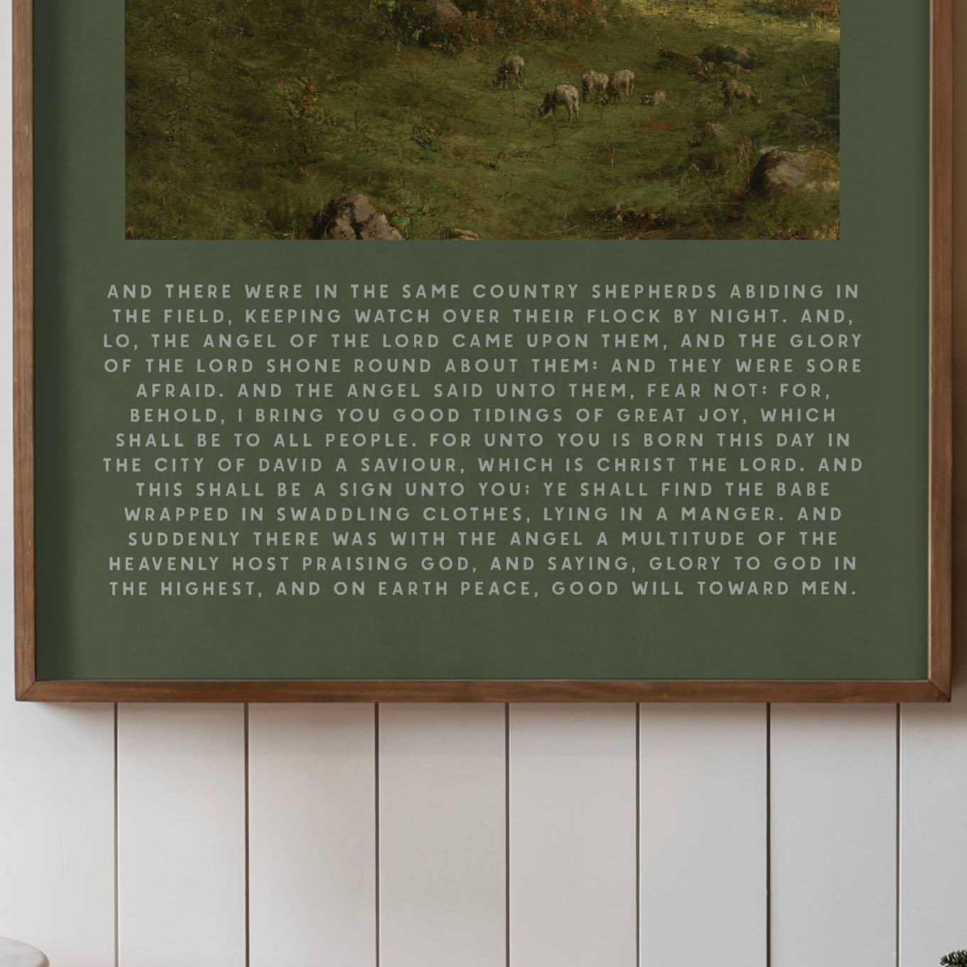 "I Bring You Good Tidings Of Great Joy" Framed Canvas | Vertical | 714