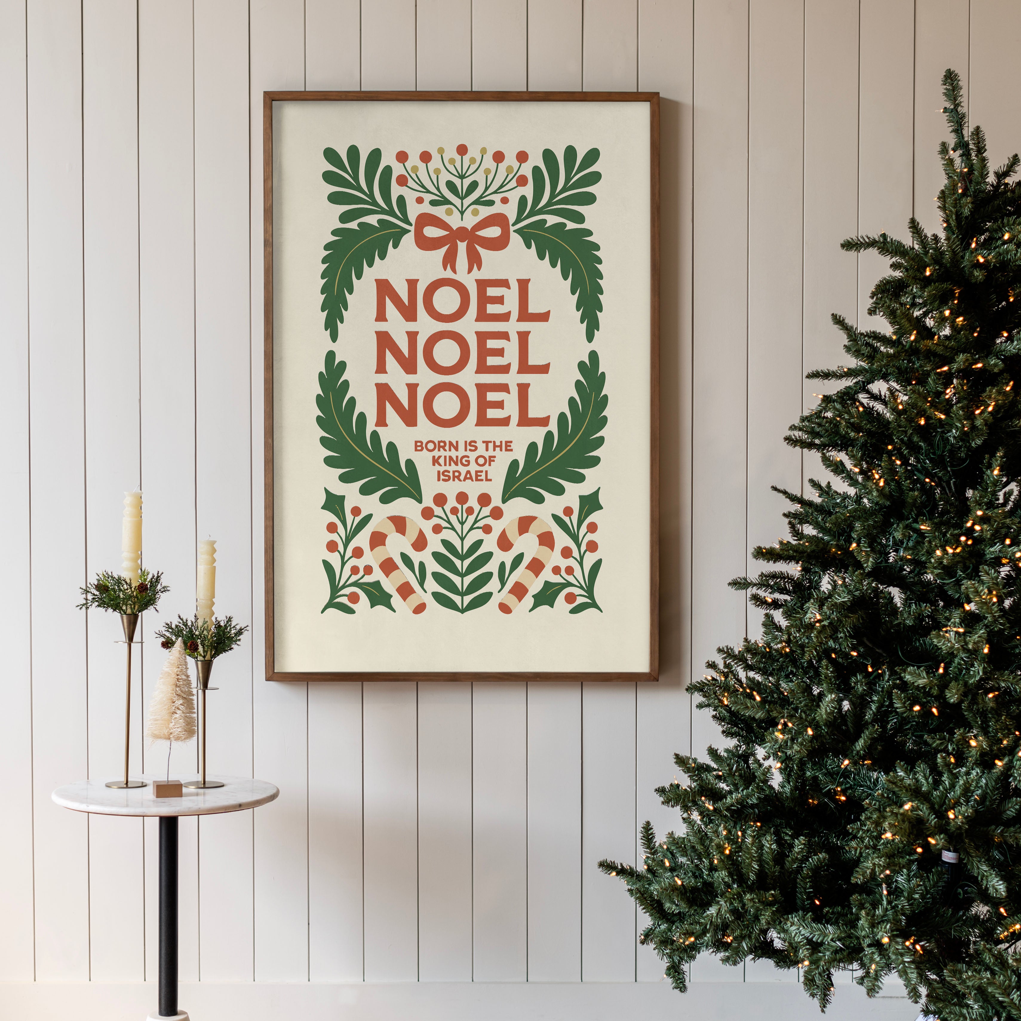 "Noel Noel Noel" Framed Canvas | Vertical | 717