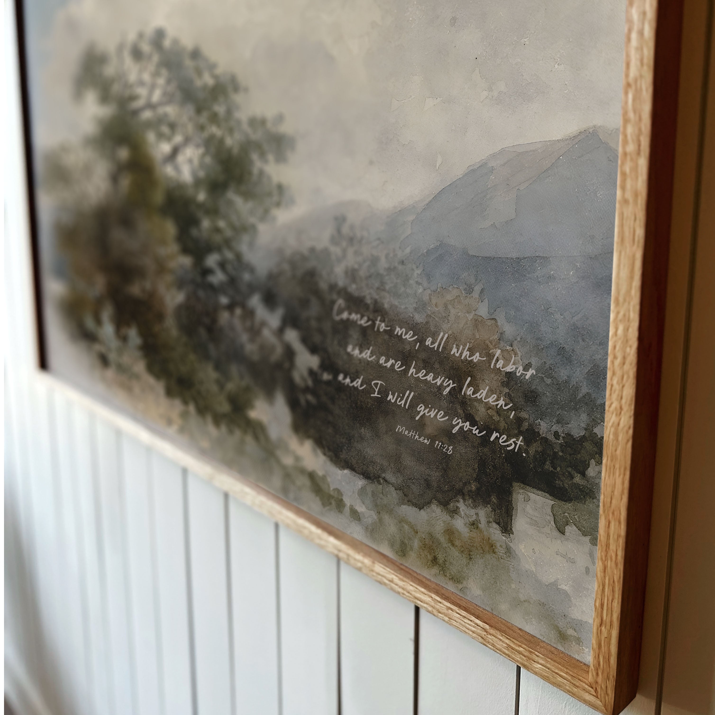 "I Will Give You Rest" Framed Canvas | Horizontal | 719