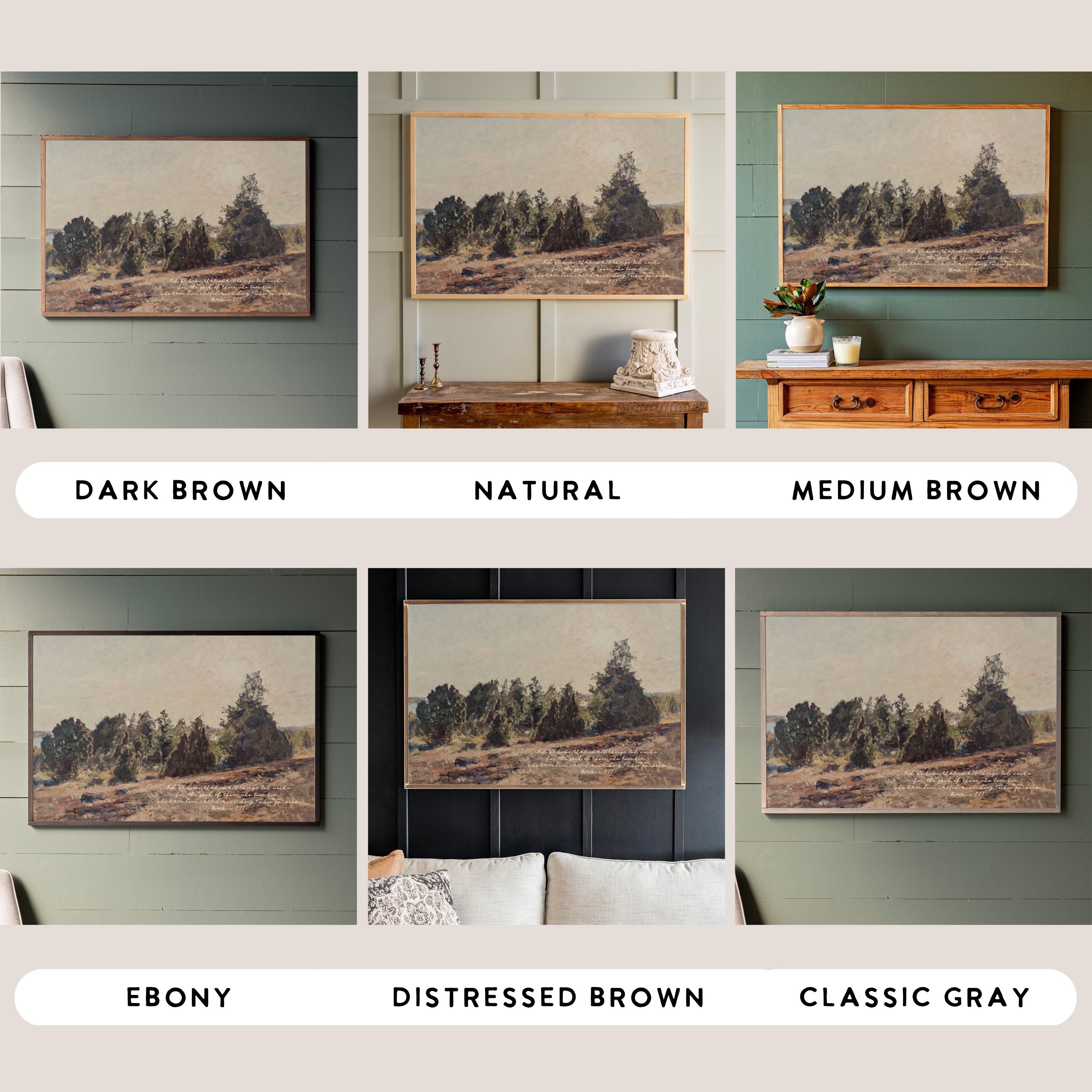 Romans 8:28 | Framed Wooden Art - Horizontal | 720