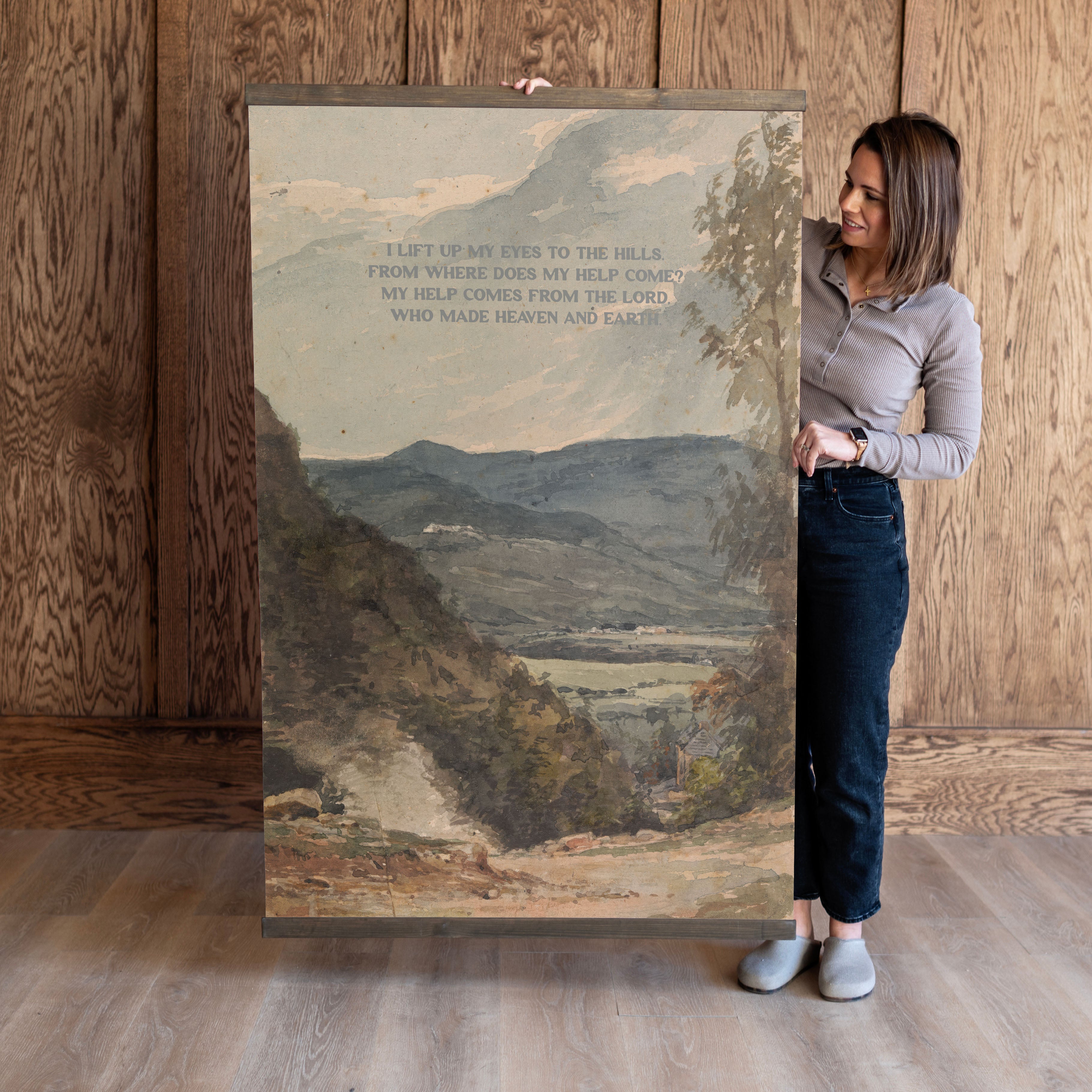 I Lift My Eyes To The Hills | Vertical Tapestry | 721
