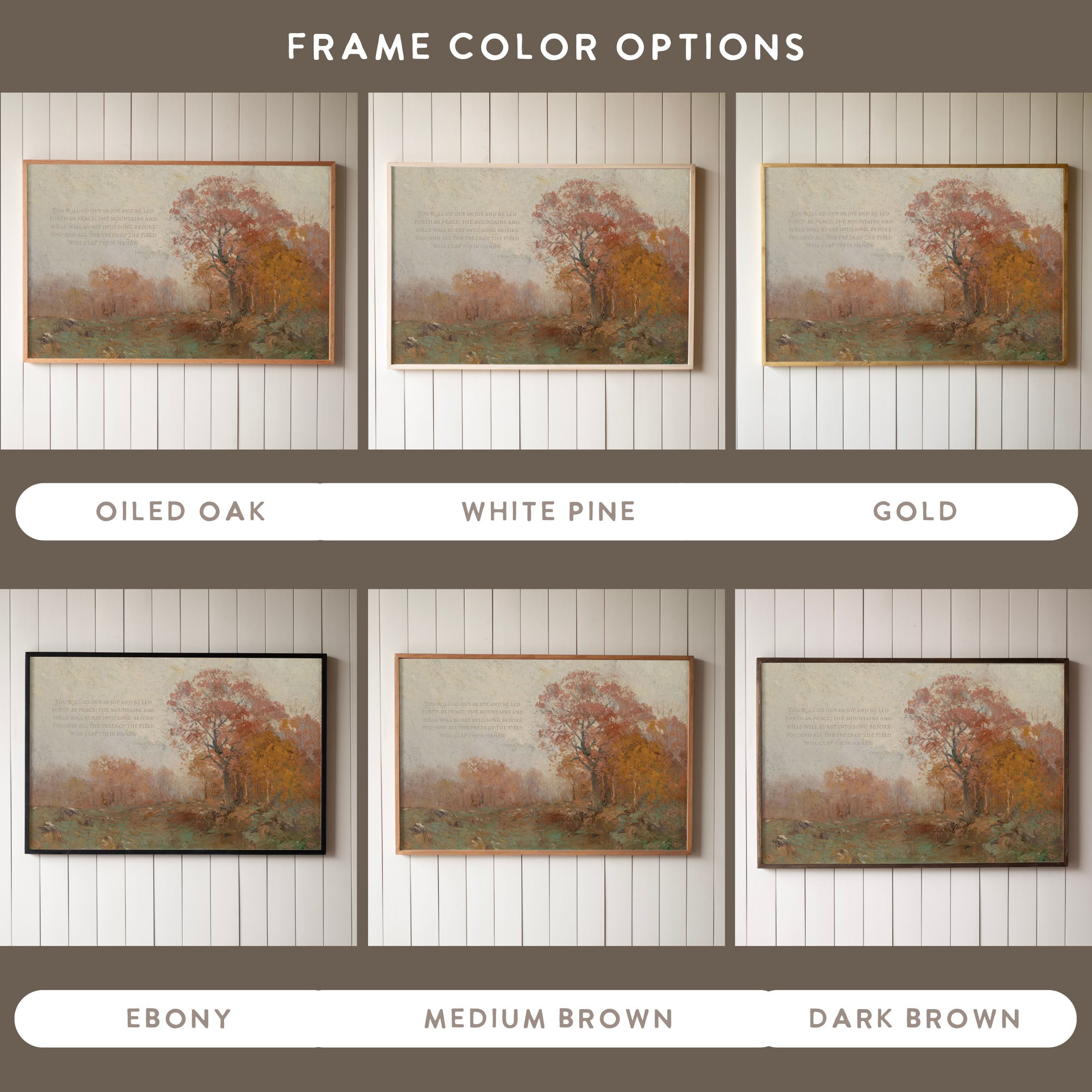 "The Trees Of The Field Will Clap Their Hands" Framed Canvas | Horizontal | 722