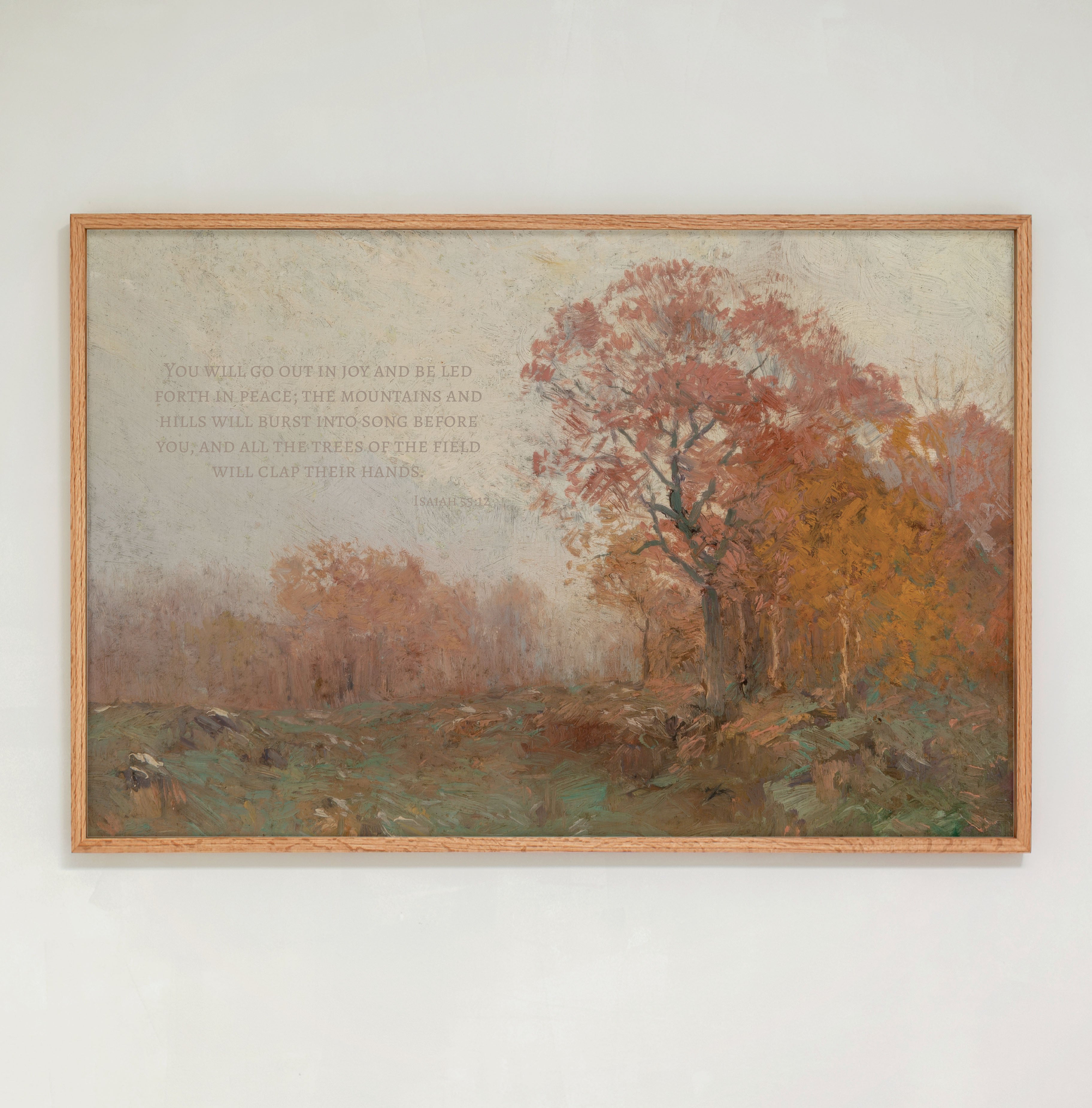 "The Trees Of The Field Will Clap Their Hands" Framed Canvas | Horizontal | 722