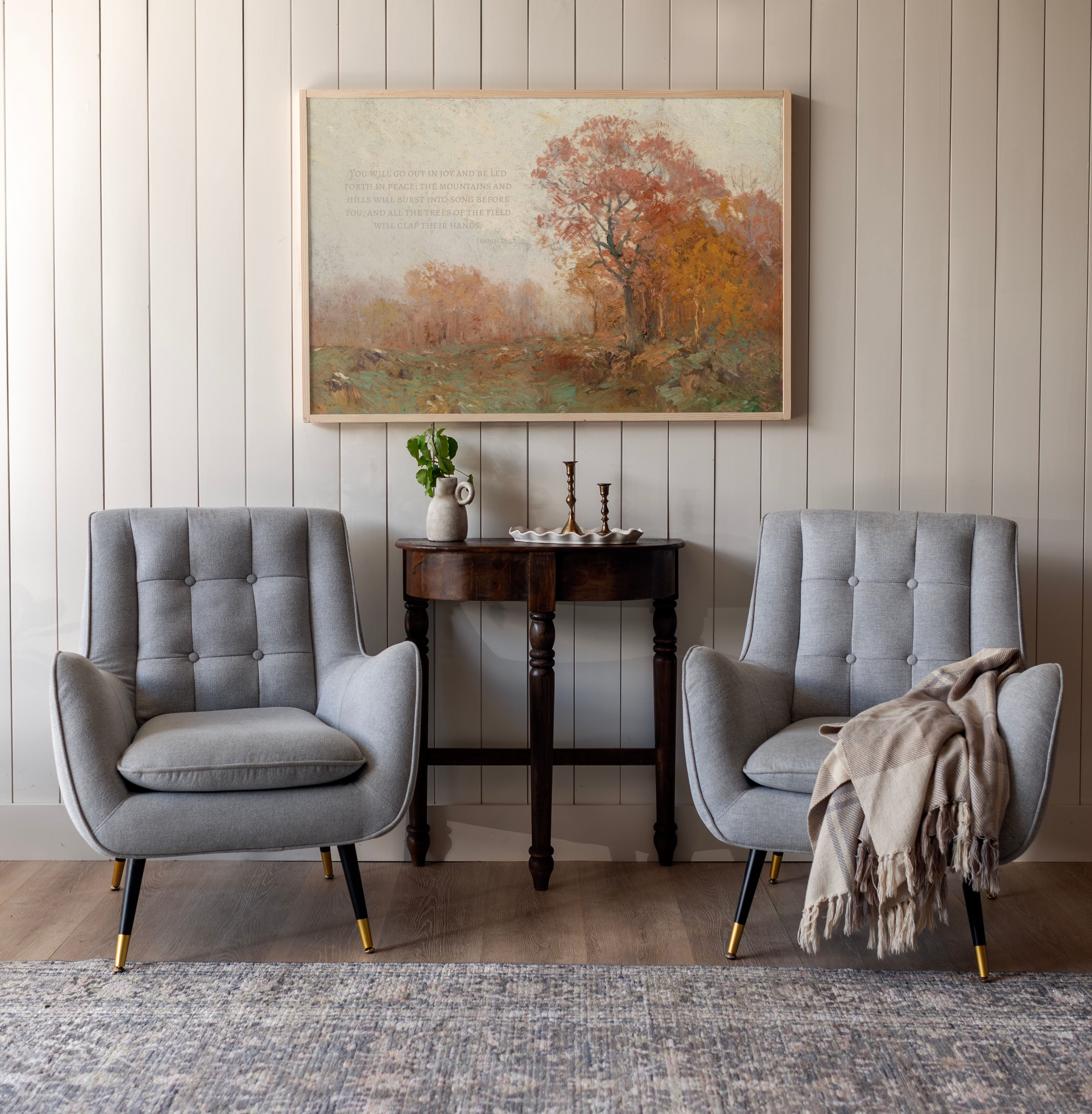 The Trees Of The Field Will Clap Their Hands | Framed Wooden Art - Horizontal | 722