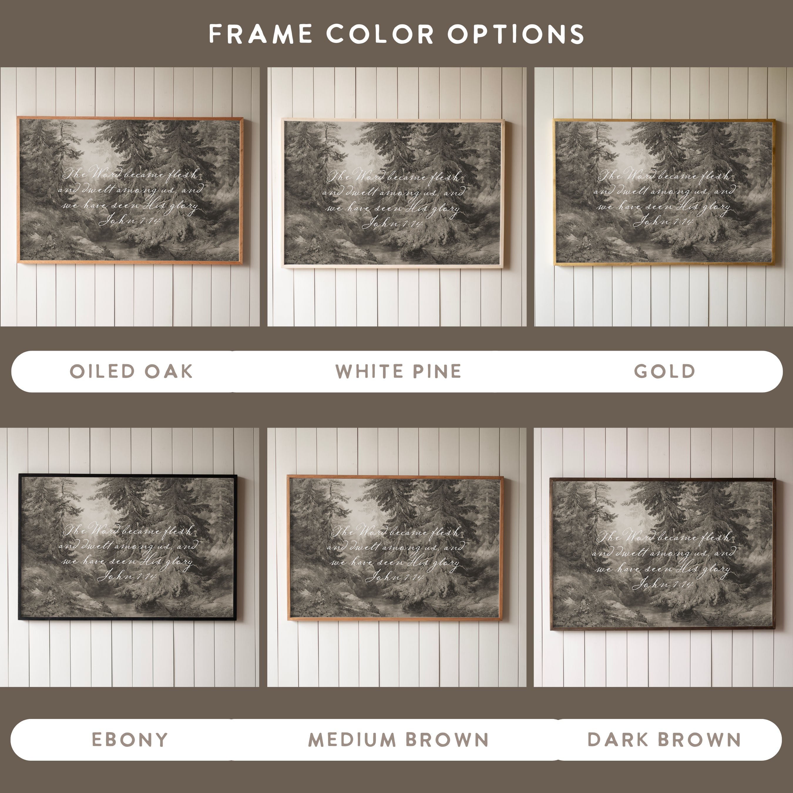 "We Have Seen His Glory" Framed Canvas | Horizontal | 725