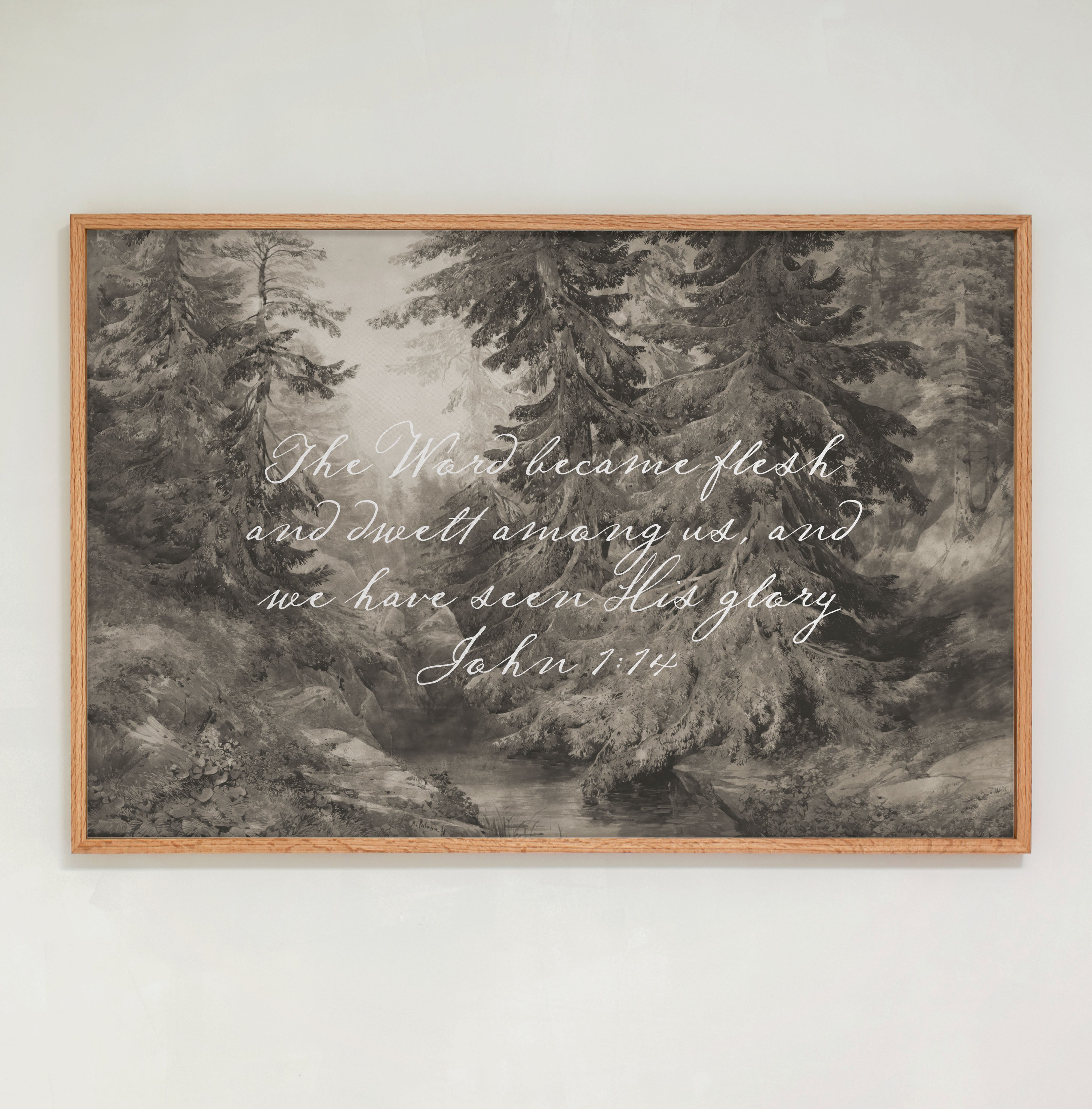 "We Have Seen His Glory" Framed Canvas | Horizontal | 725