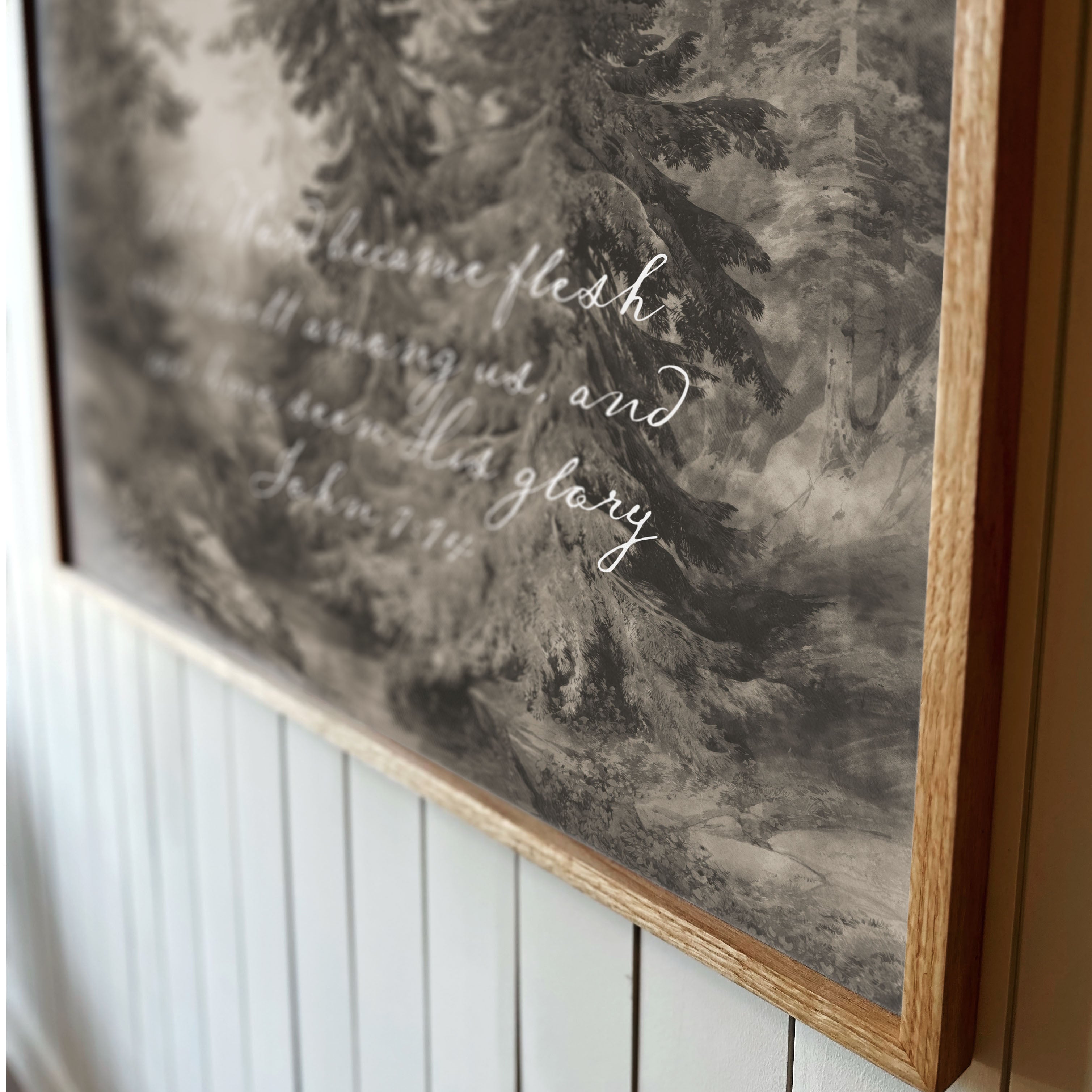 "We Have Seen His Glory" Framed Canvas | Horizontal | 725
