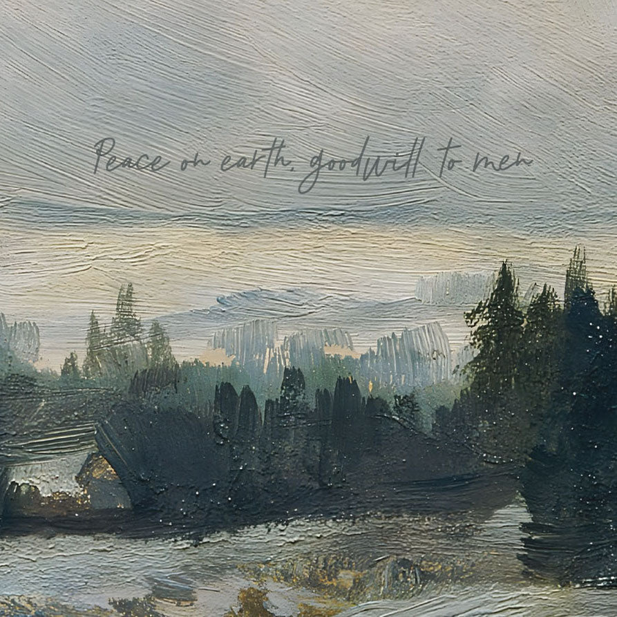 "Peace On Earth, Goodwill To Men" Framed Canvas | Horizontal | 726