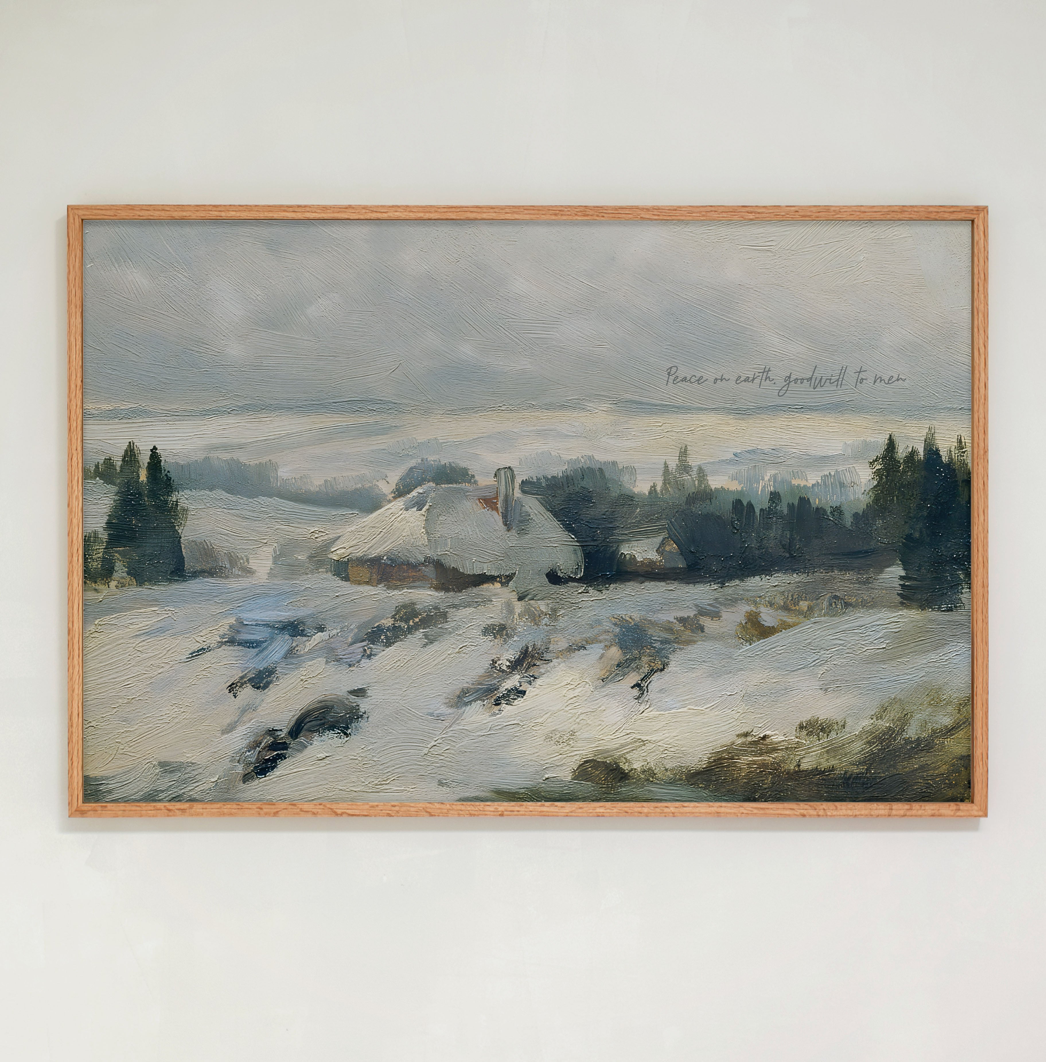 "Peace On Earth, Goodwill To Men" Framed Canvas | Horizontal | 726