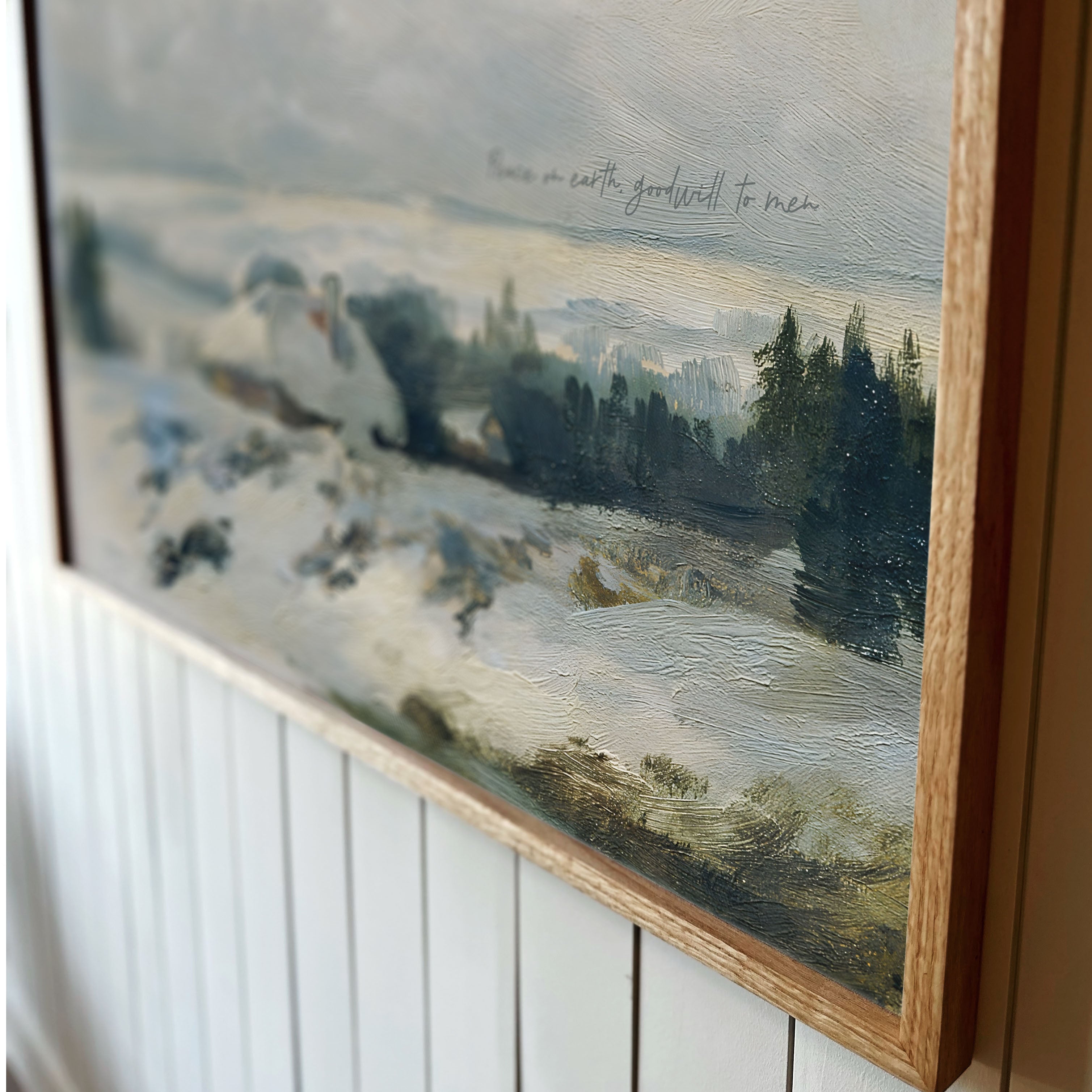 "Peace On Earth, Goodwill To Men" Framed Canvas | Horizontal | 726