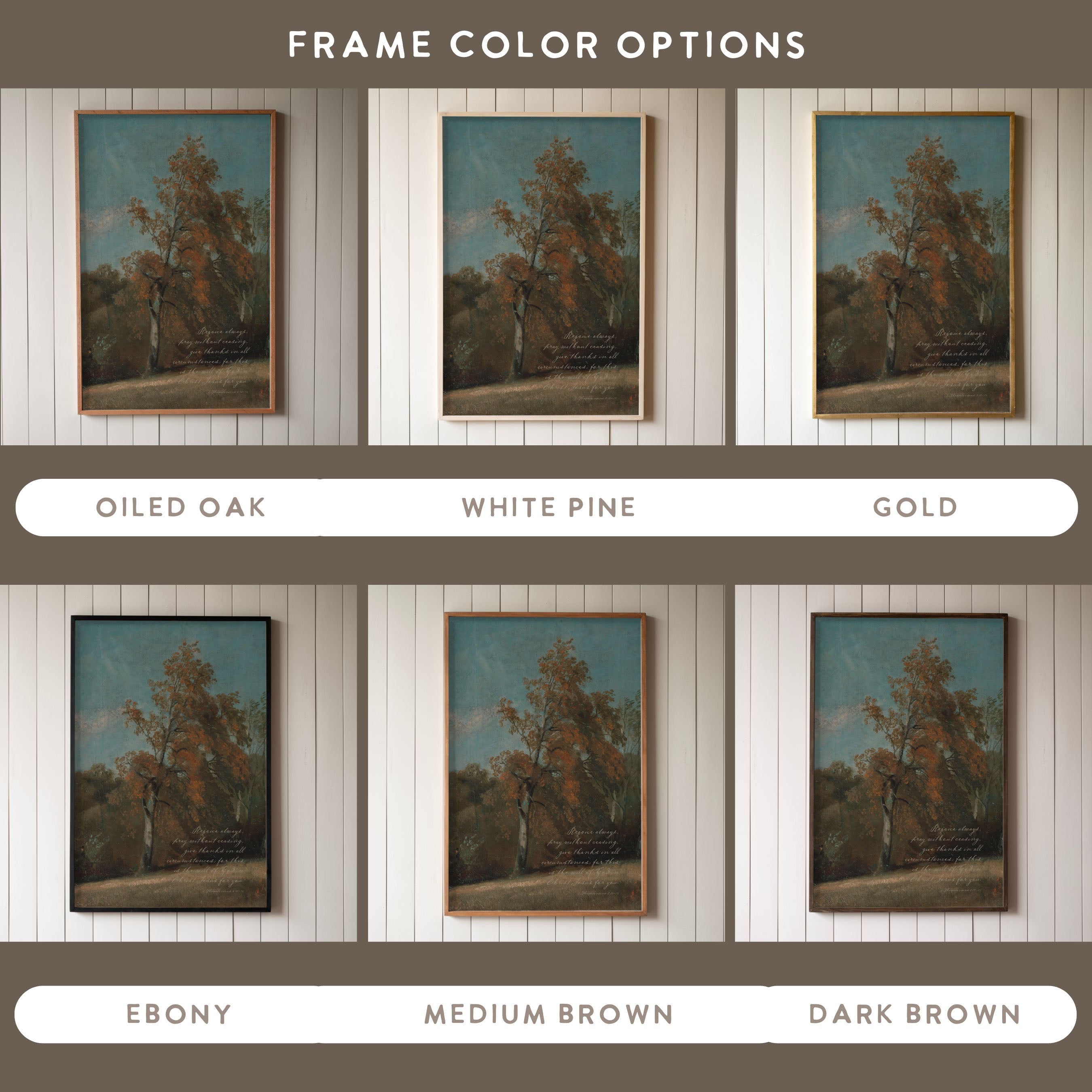 "Rejoice Always" Framed Canvas | Vertical | 727