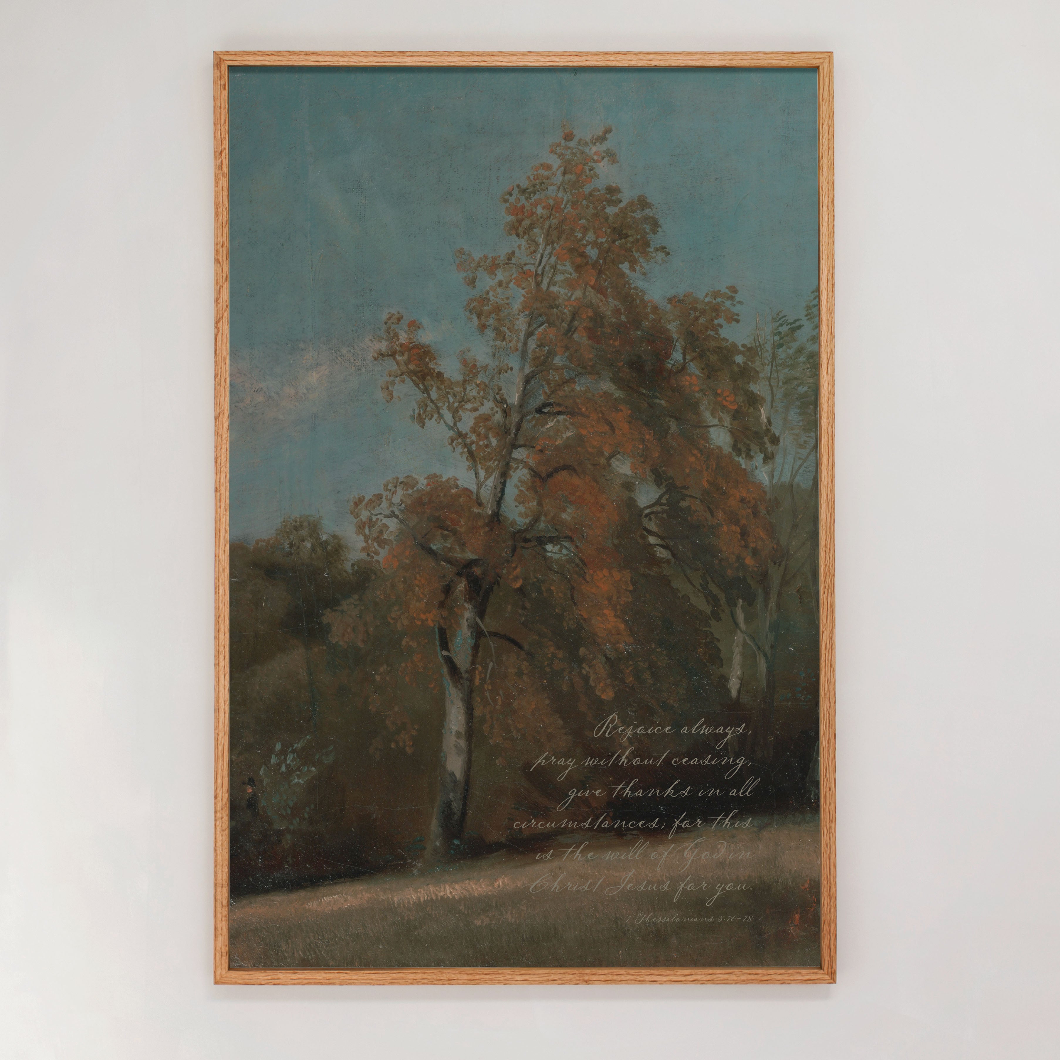 "Rejoice Always" Framed Canvas | Vertical | 727