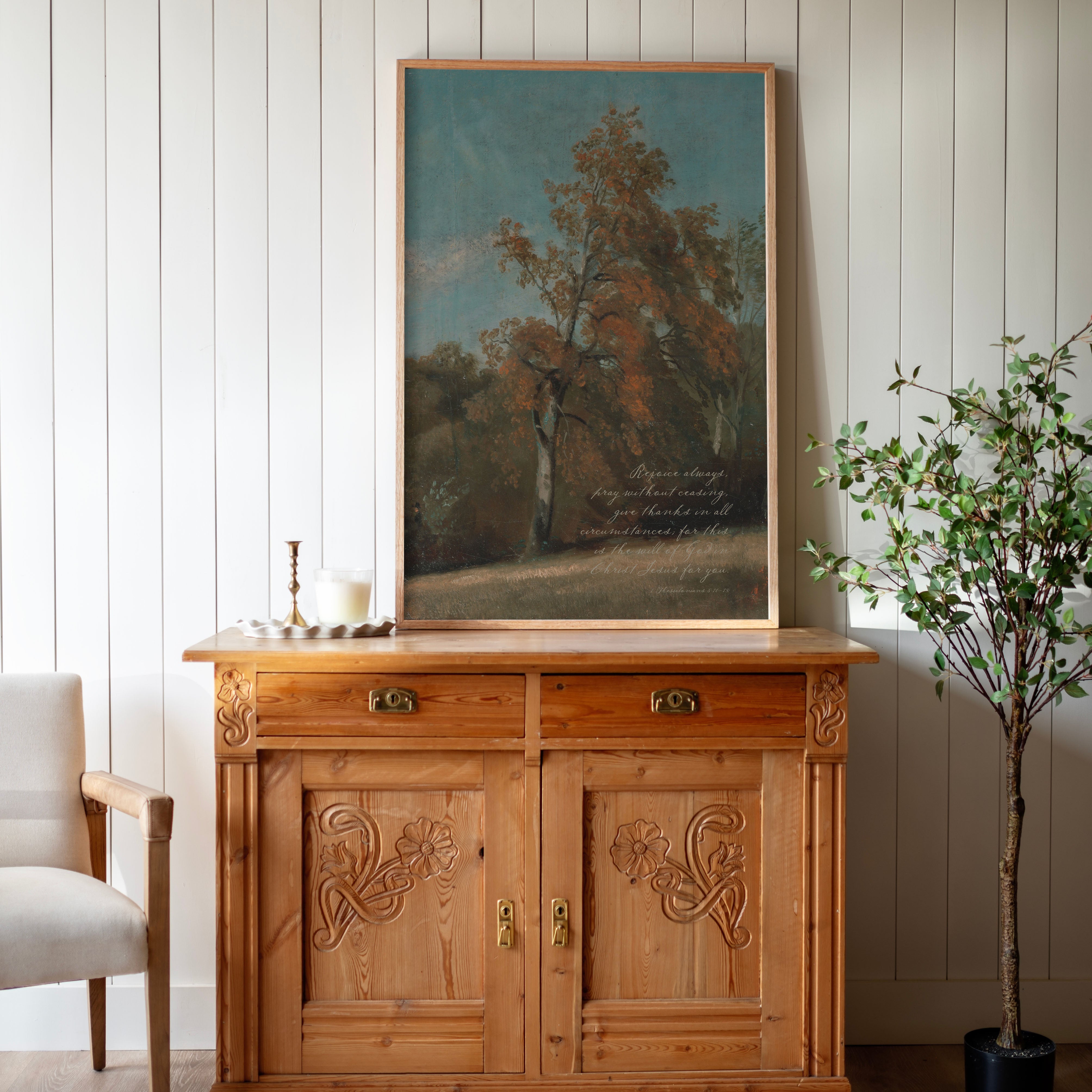 "Rejoice Always" Framed Canvas | Vertical | 727