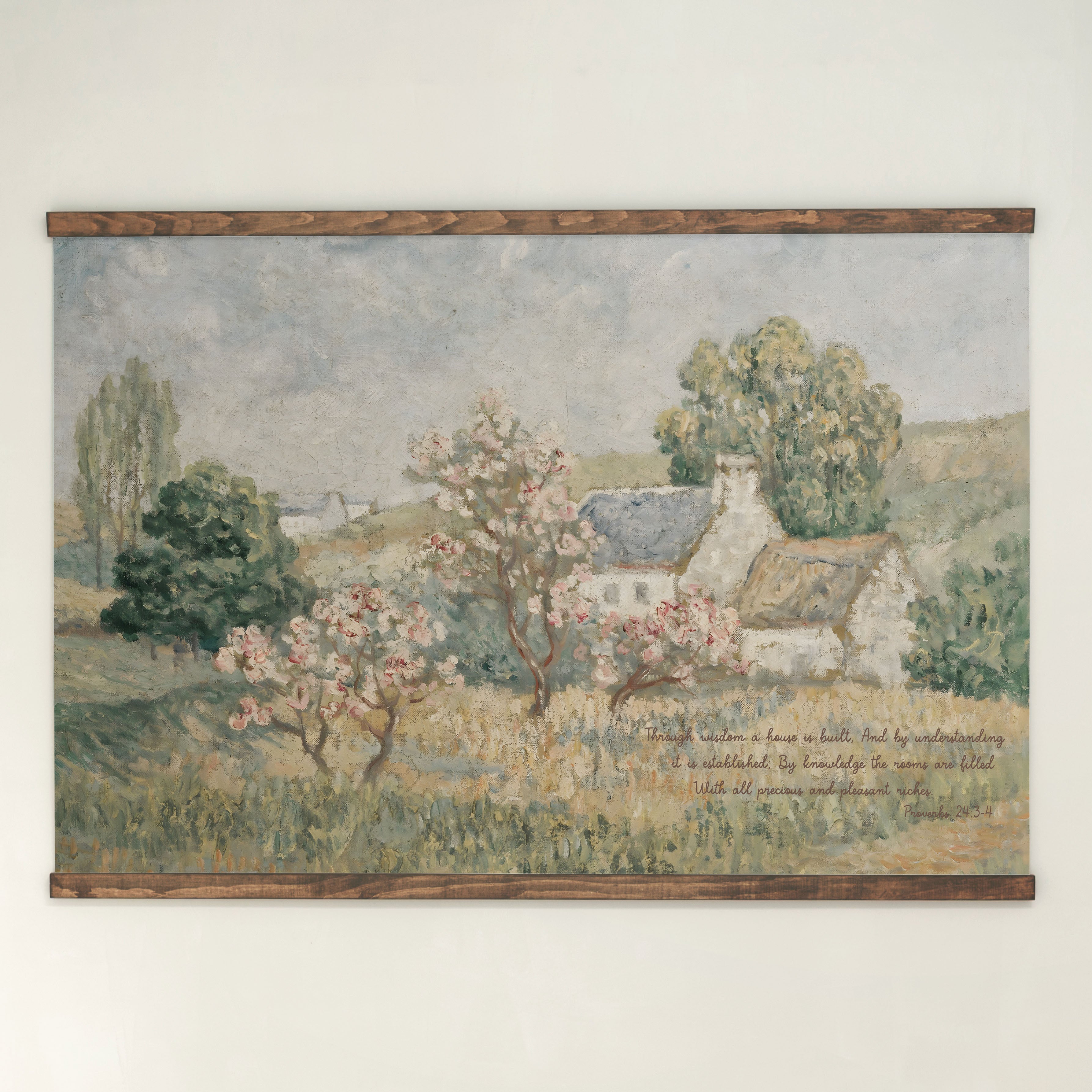 Proverbs 24:3-4 | Horizontal Tapestry | 736