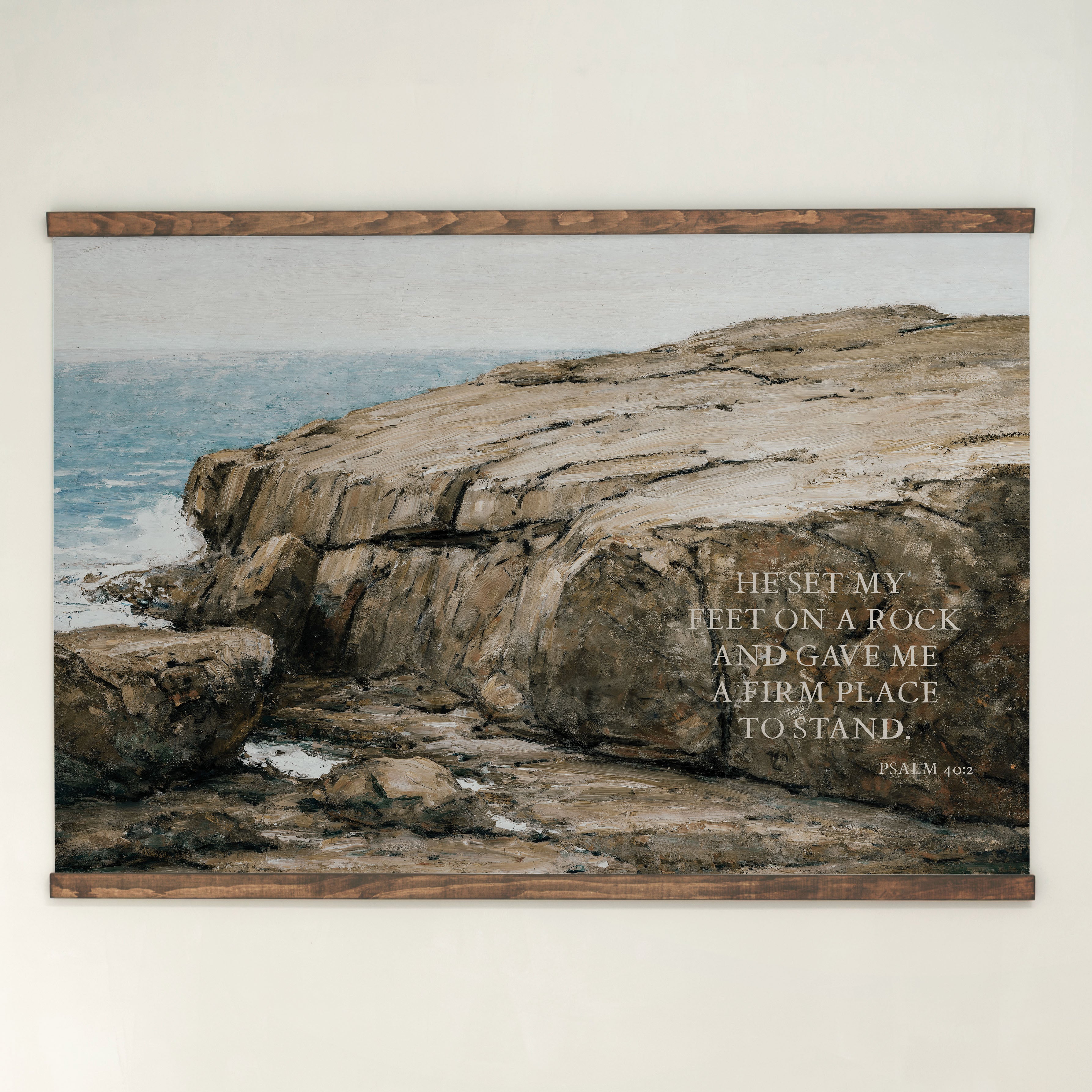 He Set My Feet On A Rock | Horizontal Tapestry | 738