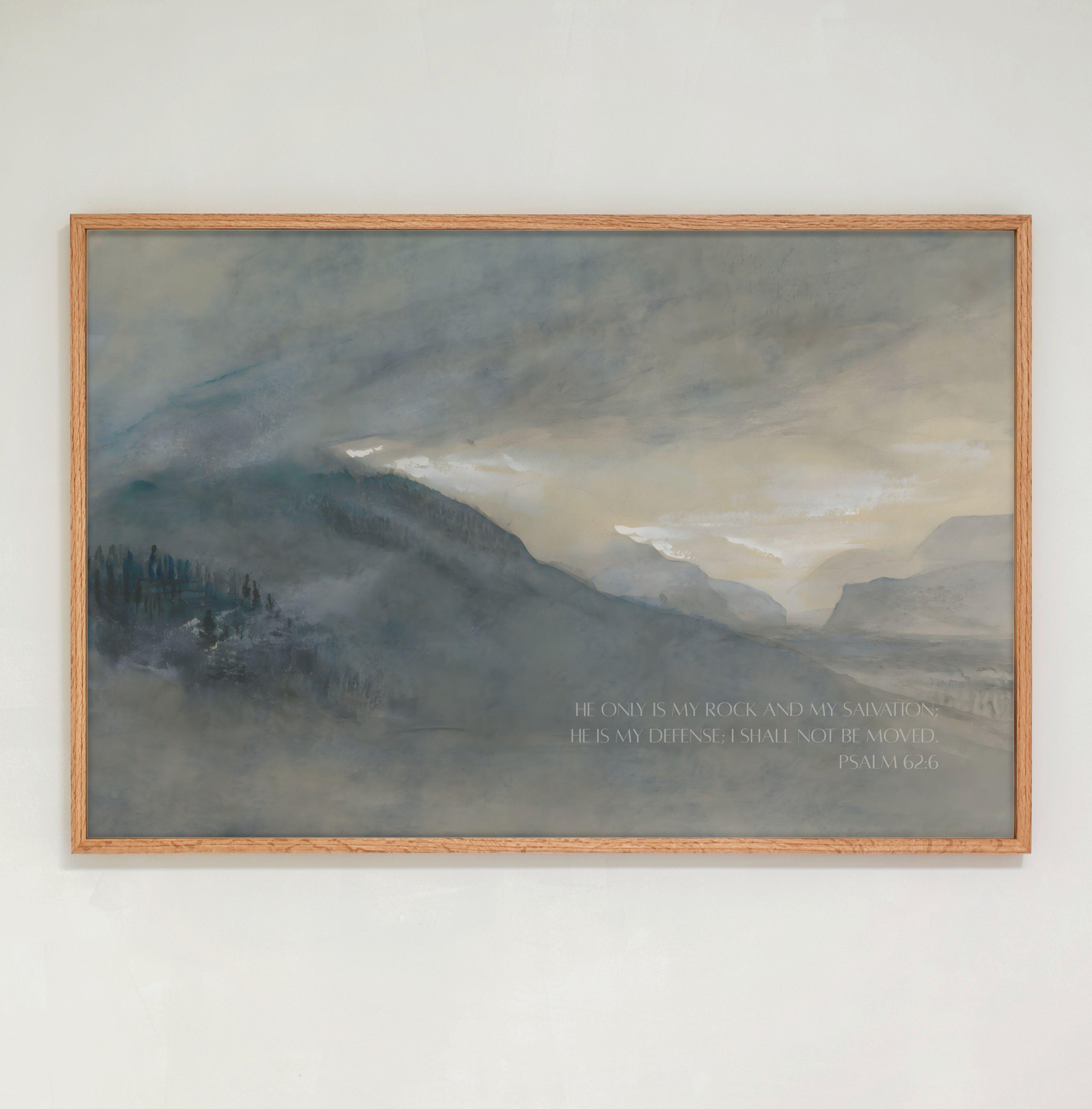 "I Shall Not Be Shaken" Framed Canvas | Horizontal | 739
