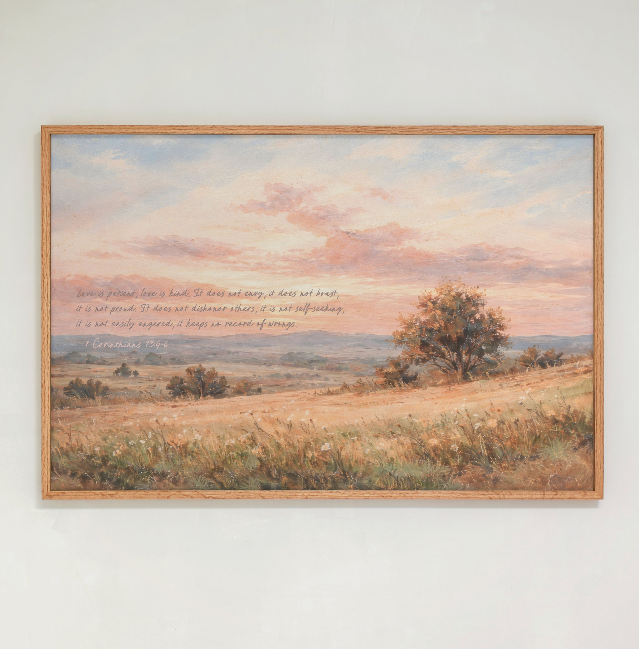 "Love Is Patient" Framed Canvas | Horizontal | 745