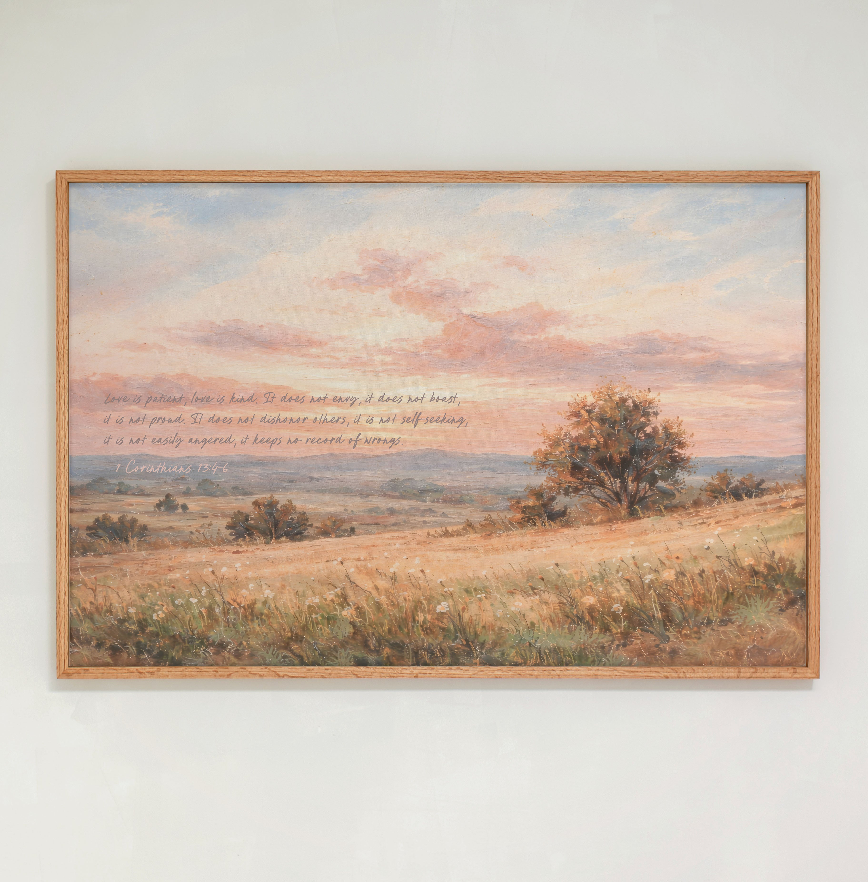 "Love Is Patient" Framed Canvas | Horizontal | 745