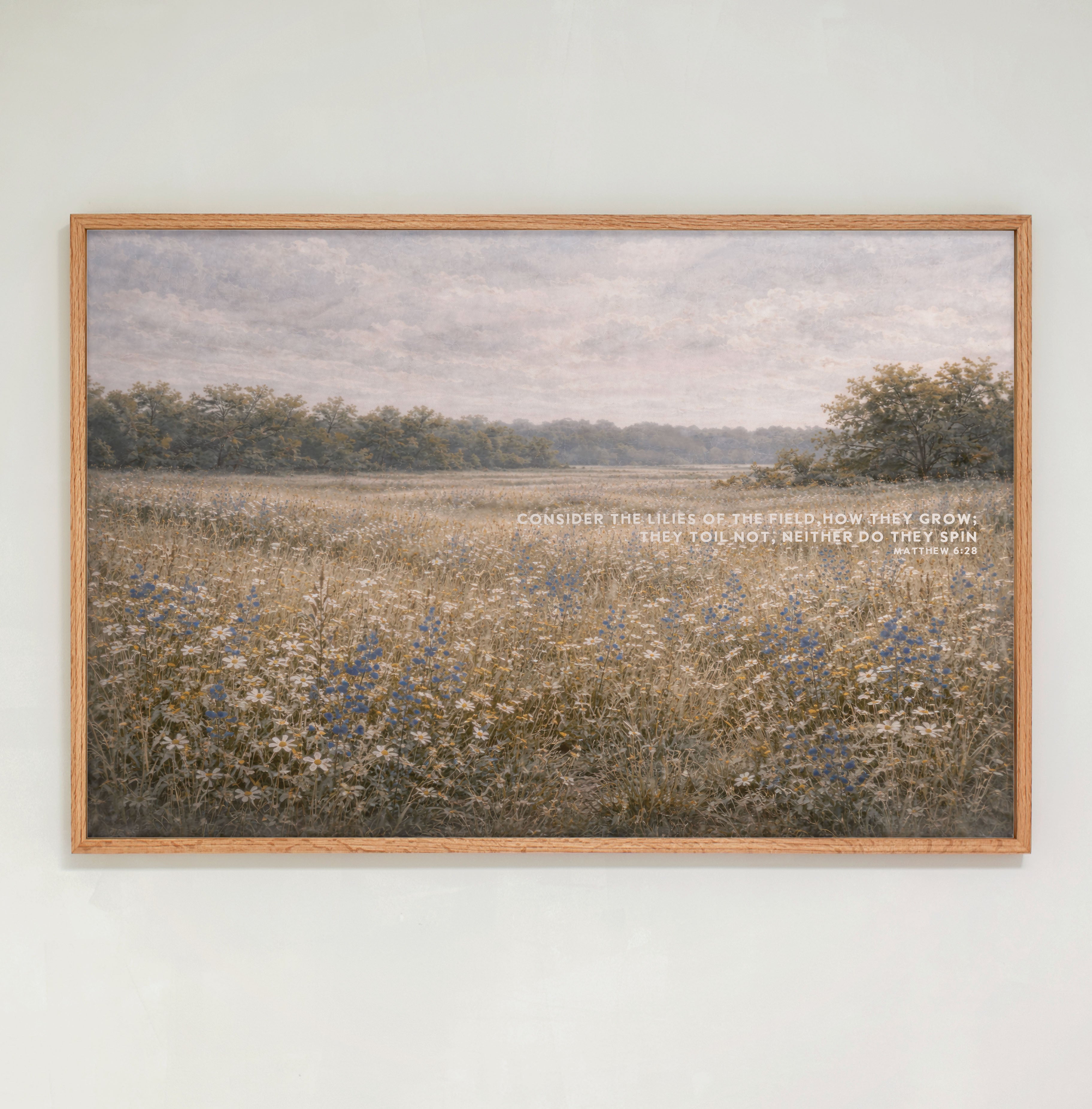 "Consider The Lilies" Framed Canvas | Horizontal | 773