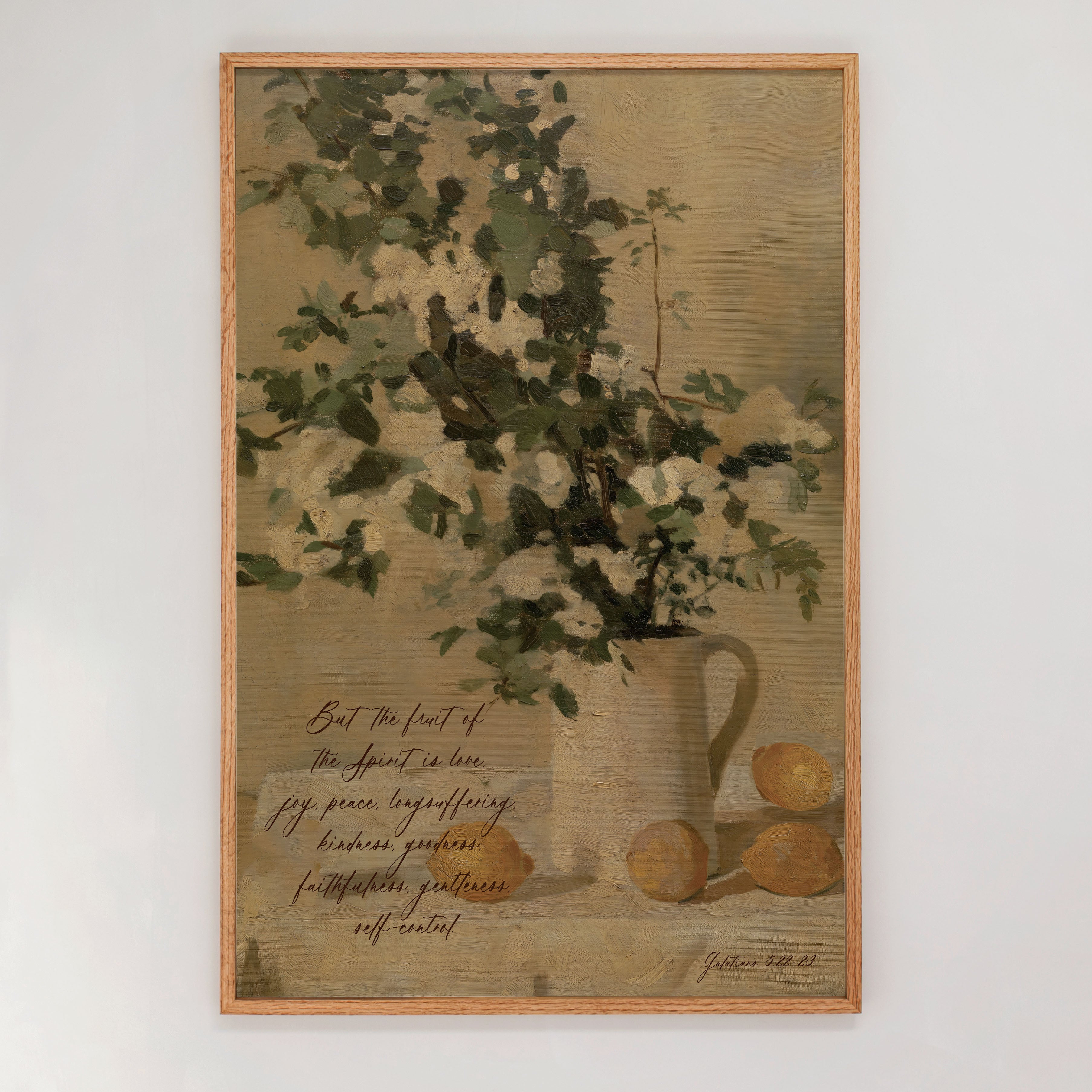 "Fruit Of The Spirit" Framed Canvas | Vertical | 775