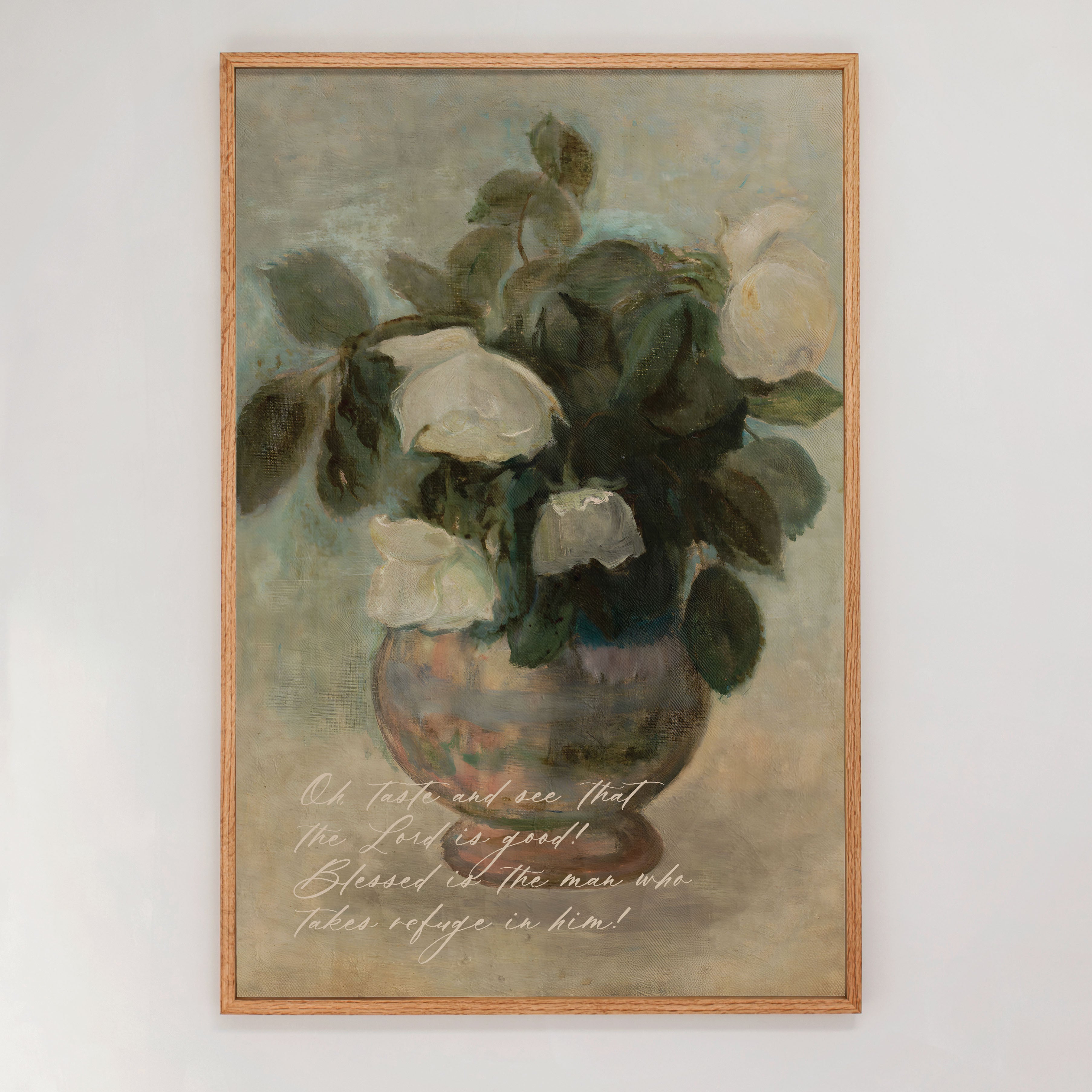 "Taste And See" Framed Canvas | Vertical | 776