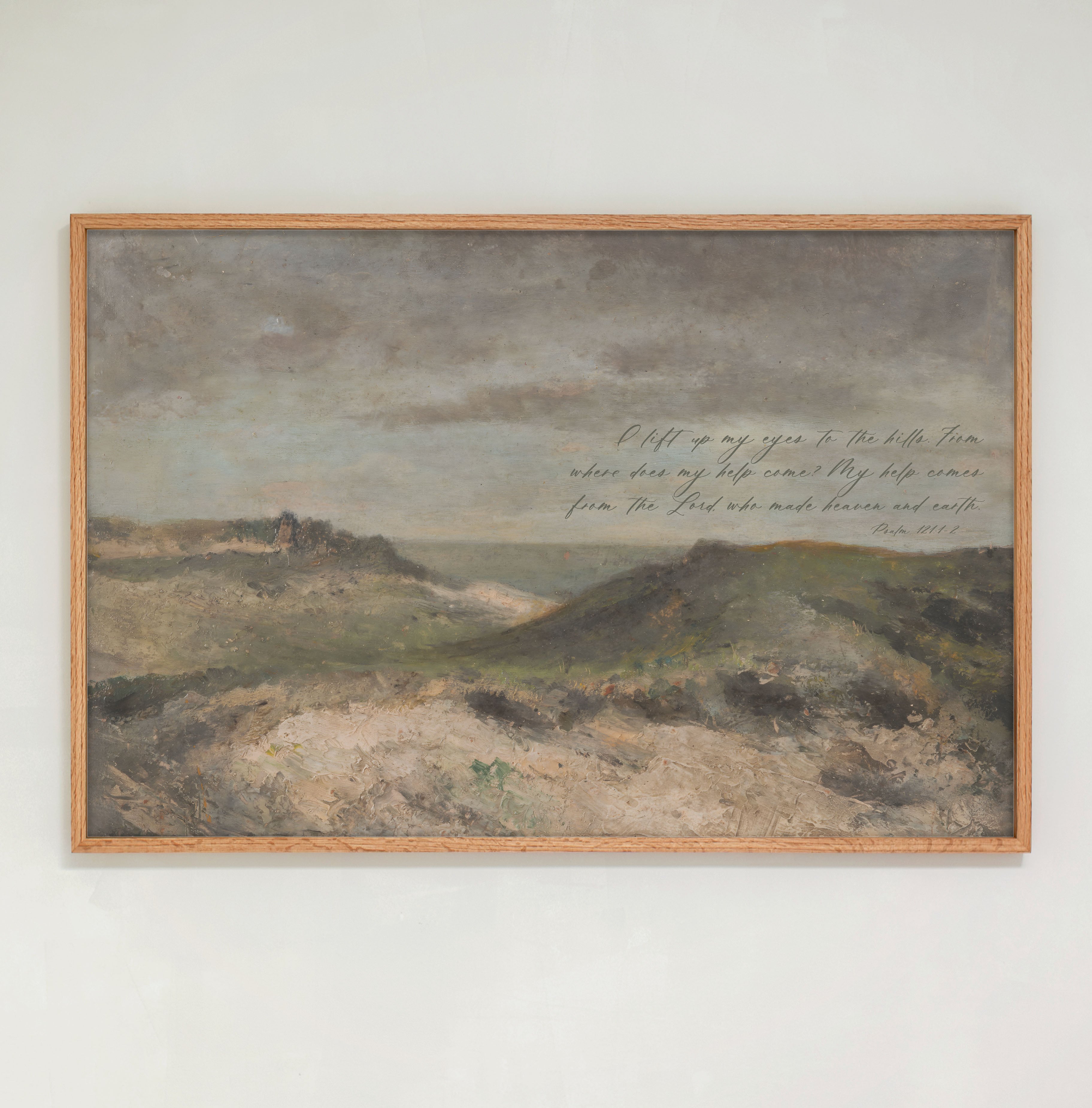 "I Lift My Eyes" Framed Canvas | Horizontal | 777