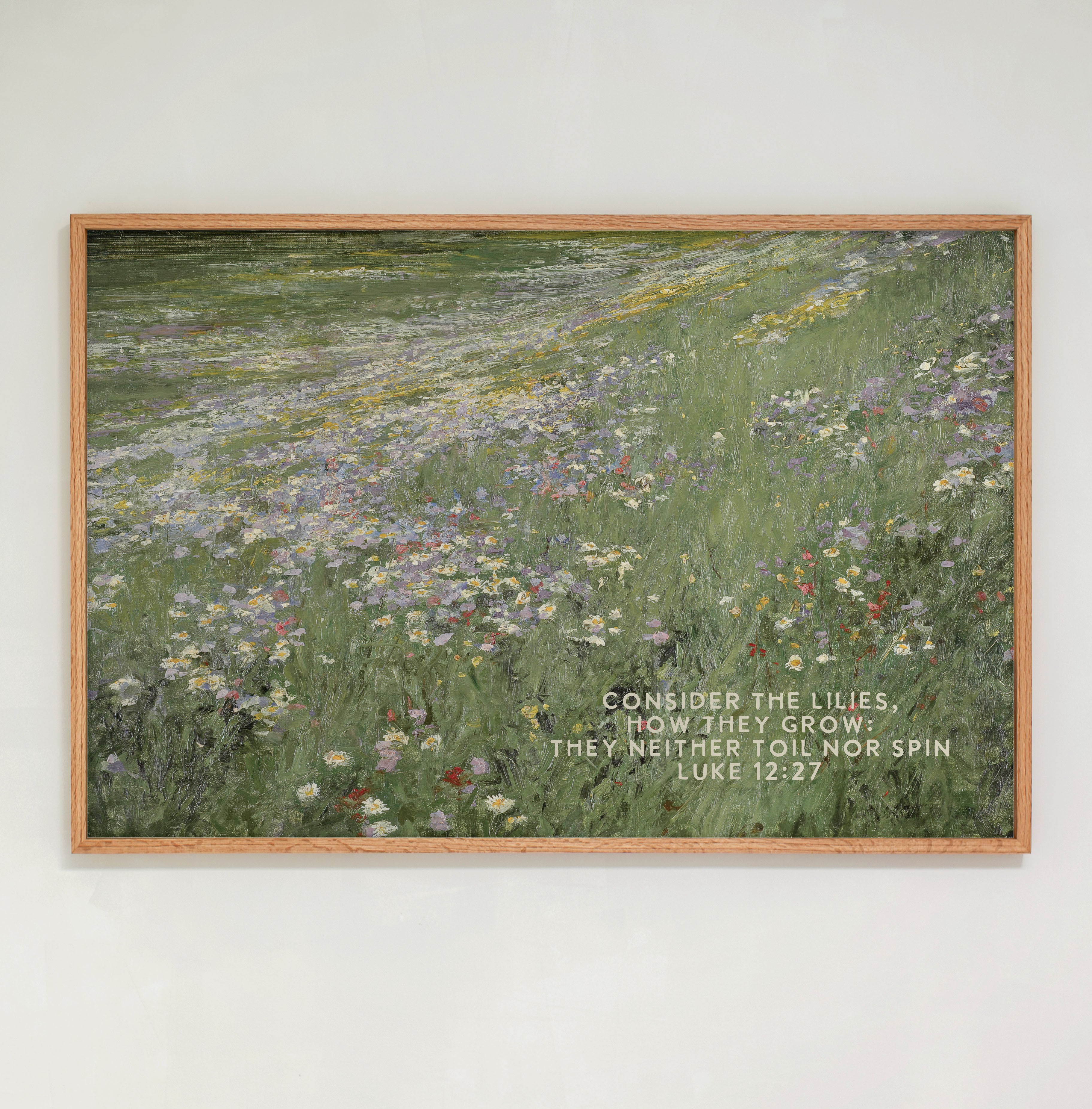 "Consider Lilies" Framed Canvas | Horizontal | 820