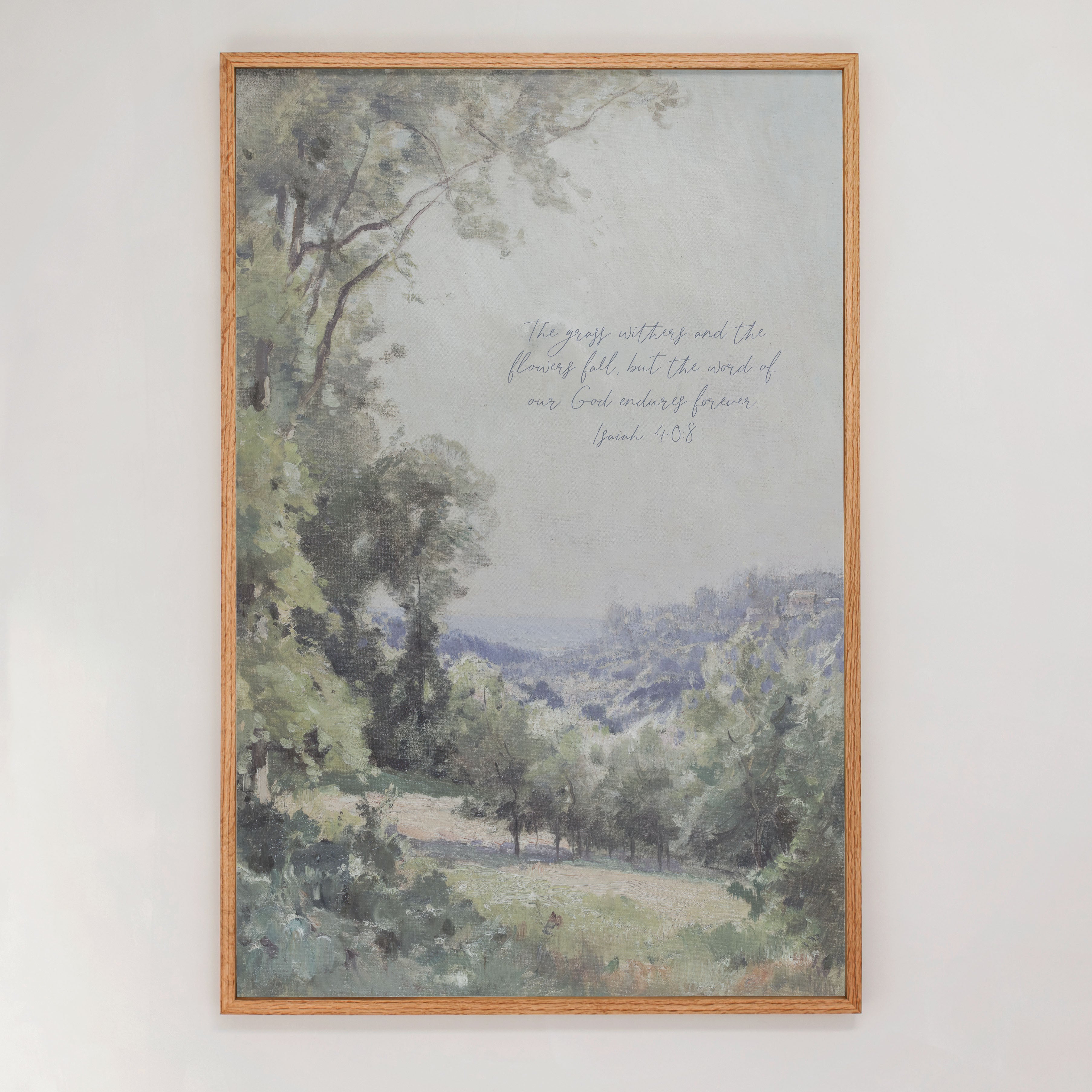 "God Endured Forever" Framed Canvas | Vertical | 833