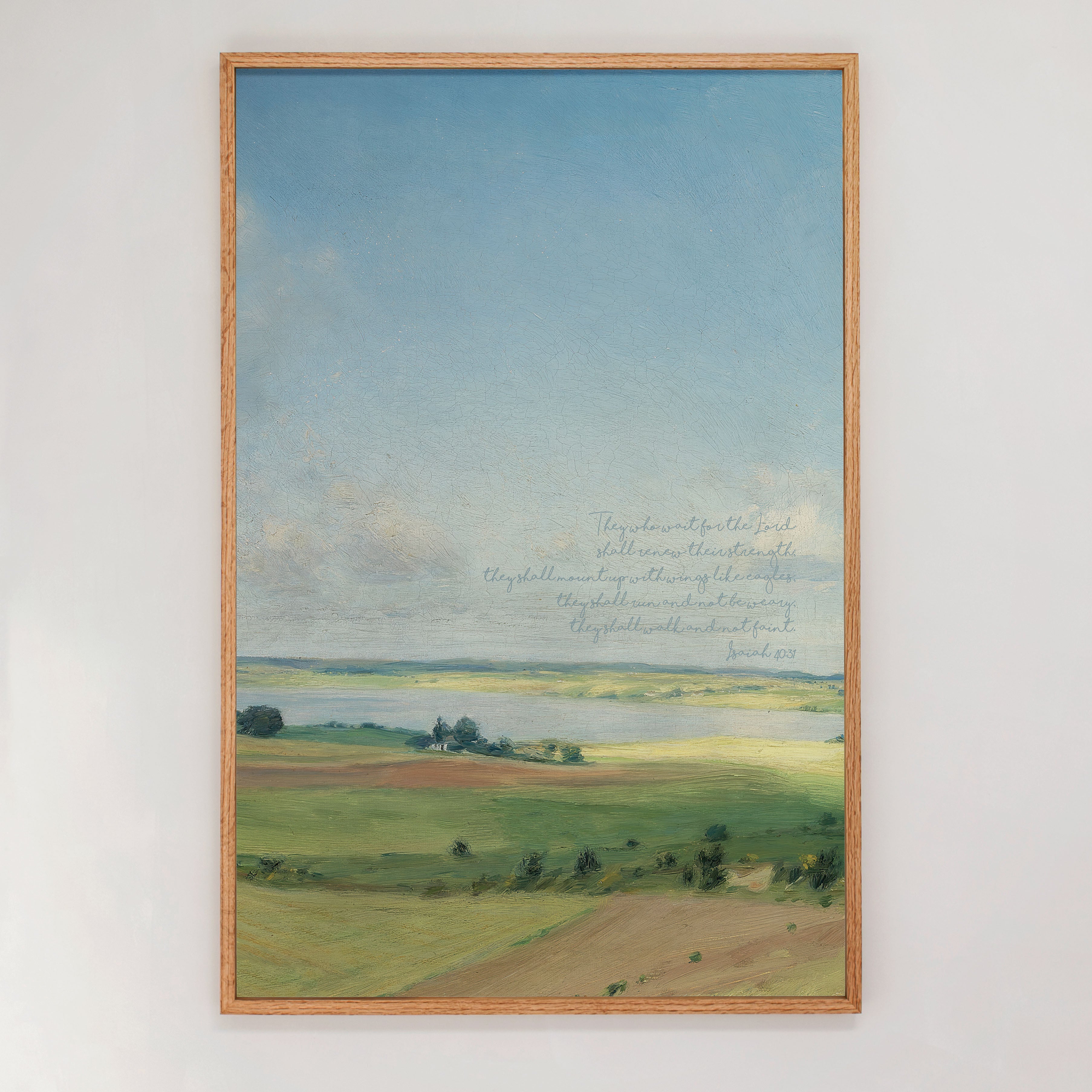 "They Shall Walk And Not Faint" Framed Canvas | Vertical | 835