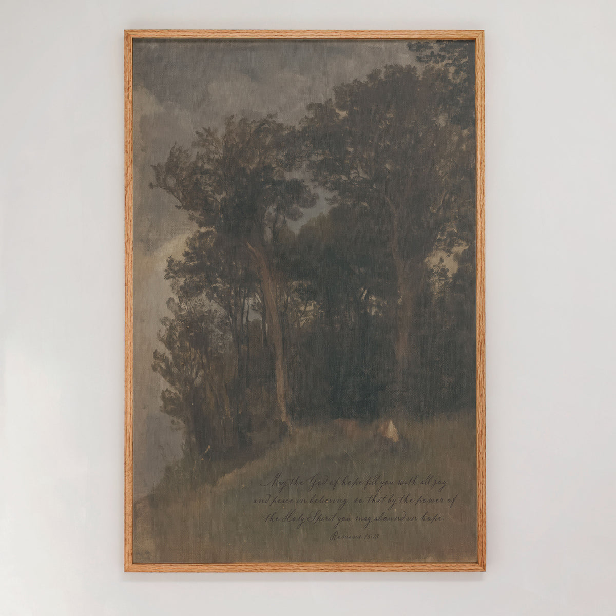 "Romans 15:13" Framed Canvas | Vertical | 836