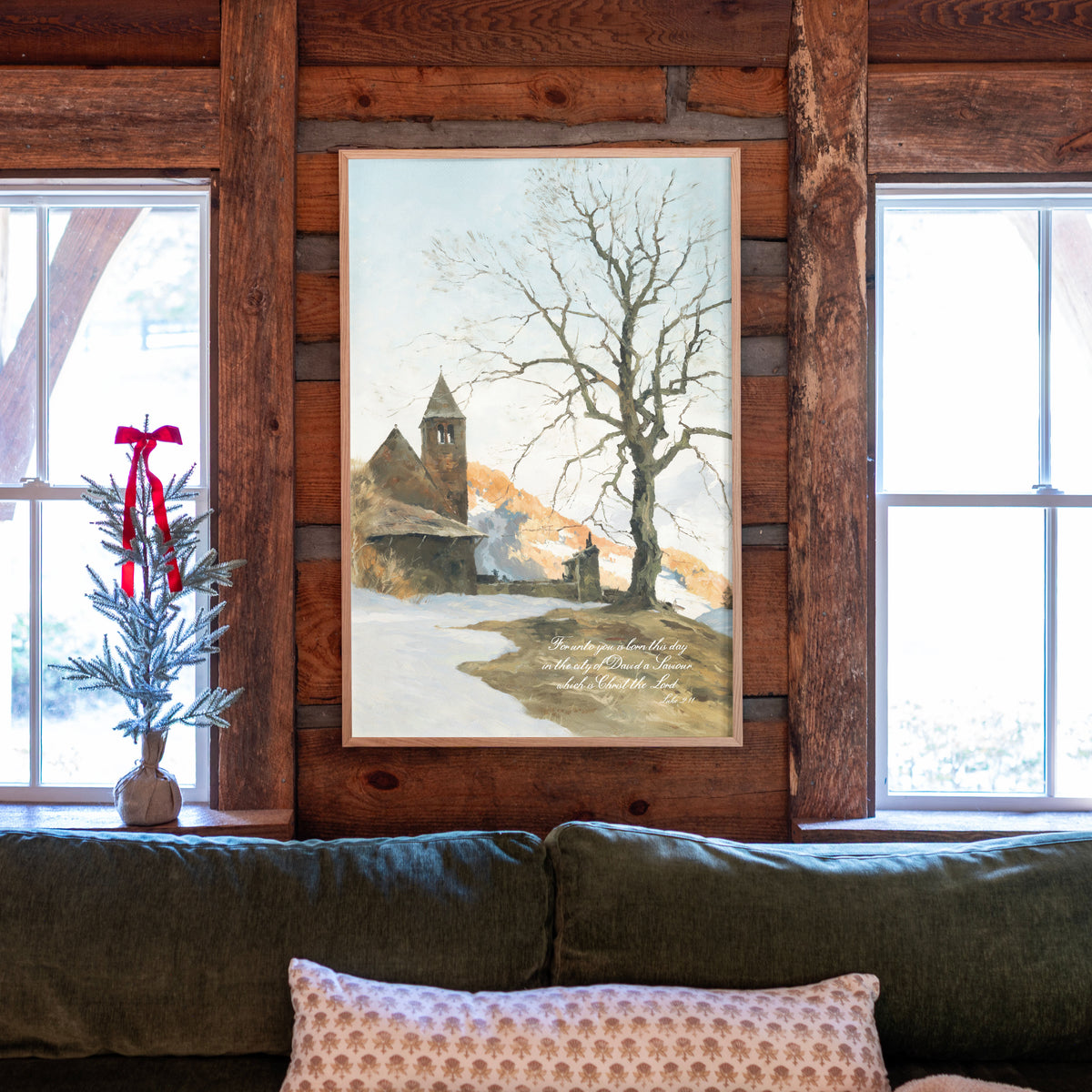 "Luke 2:11" Framed Canvas | Vertical | 844