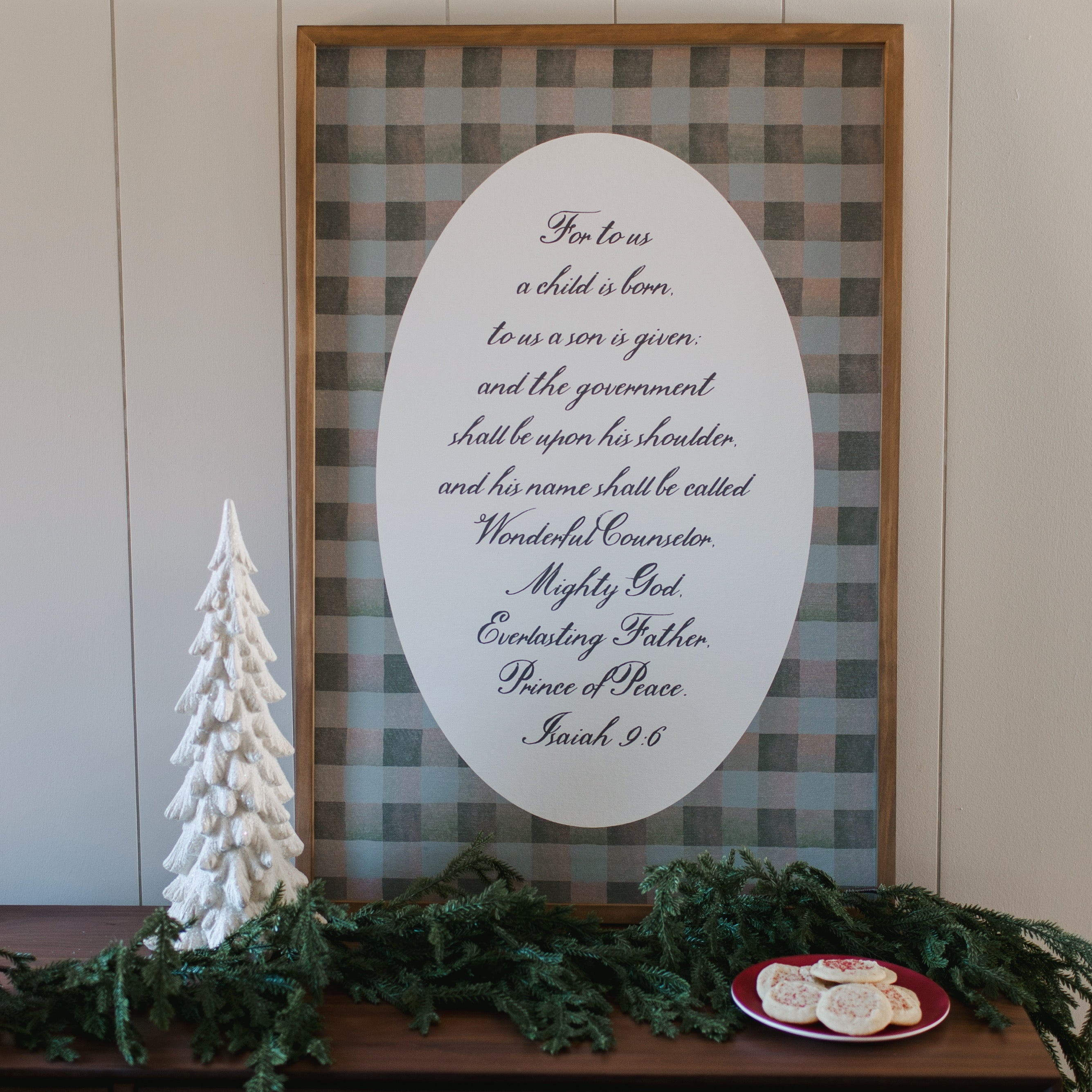 "For To Us A Child Is Born" Framed Canvas | Vertical | 713