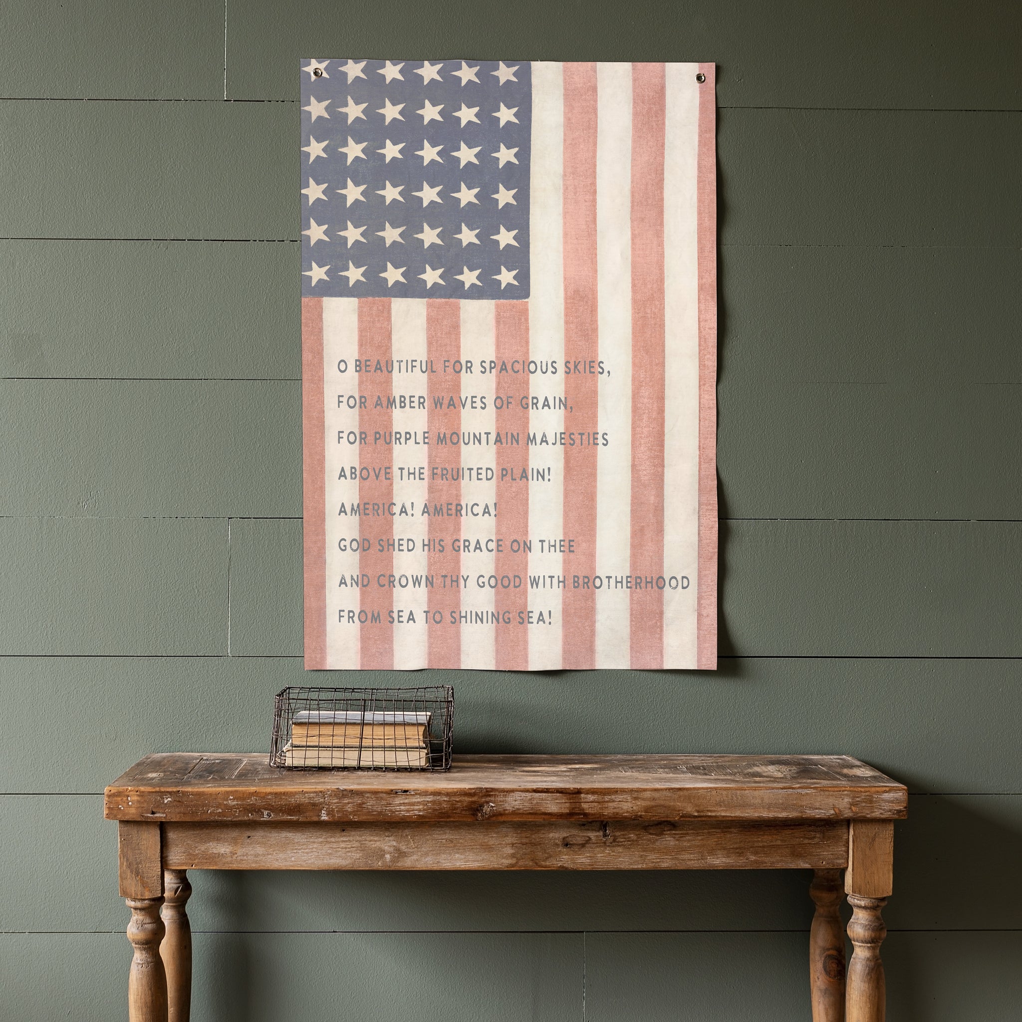 America The Beautiful Canvas Flag | 463