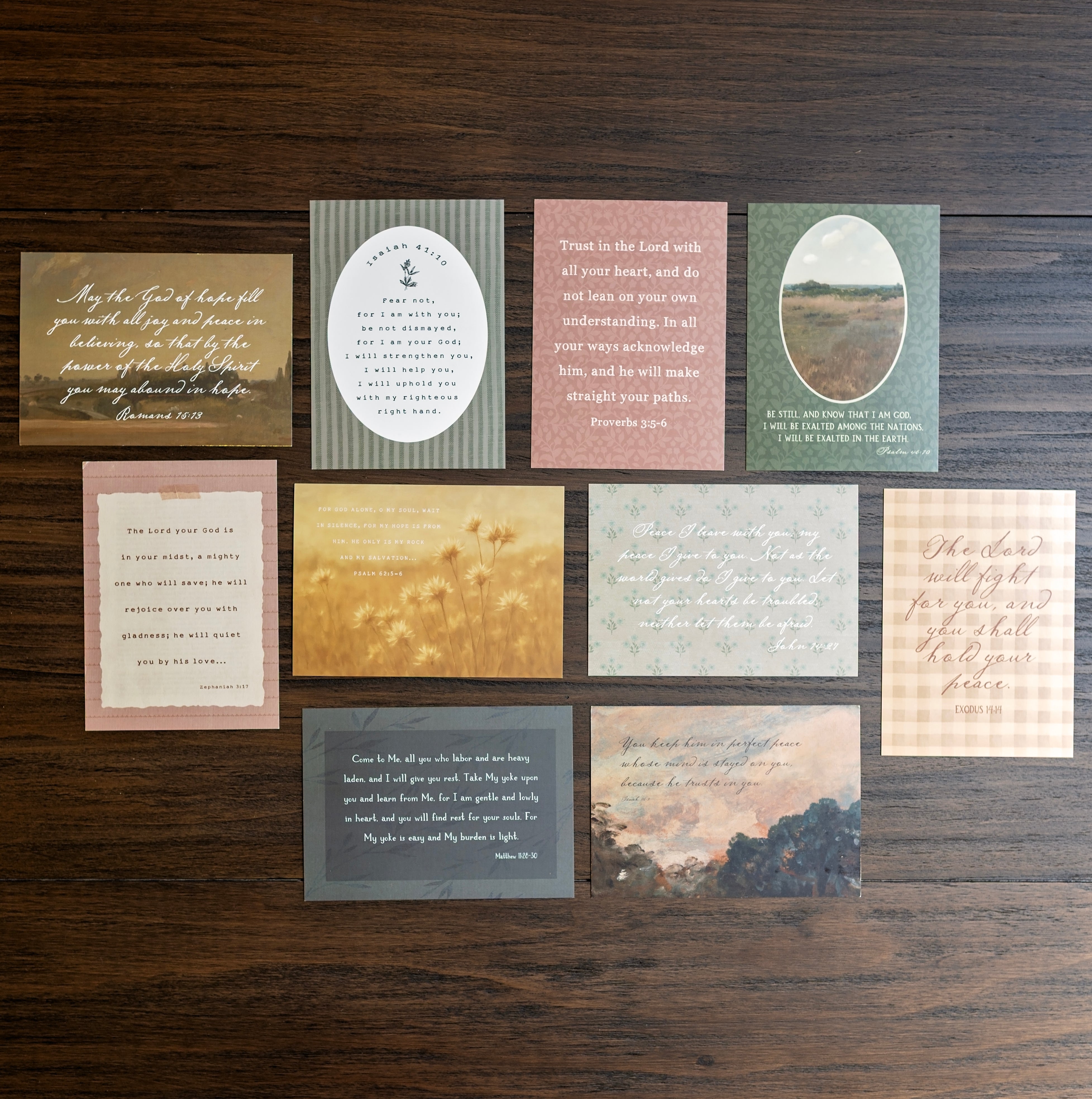 Be Still Scripture Cards with Stand