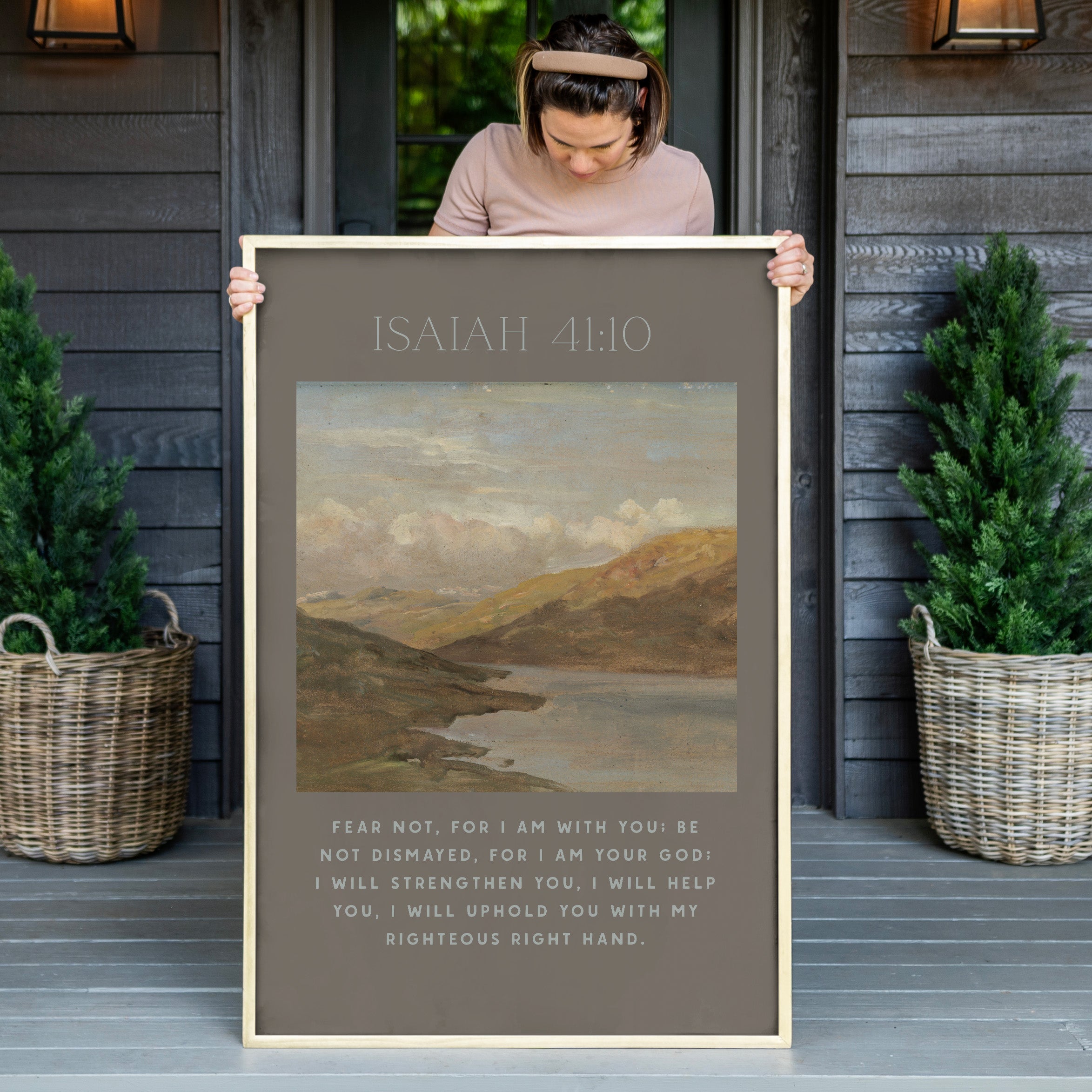"Isaiah 41:10" Framed Canvas | Vertical | 632