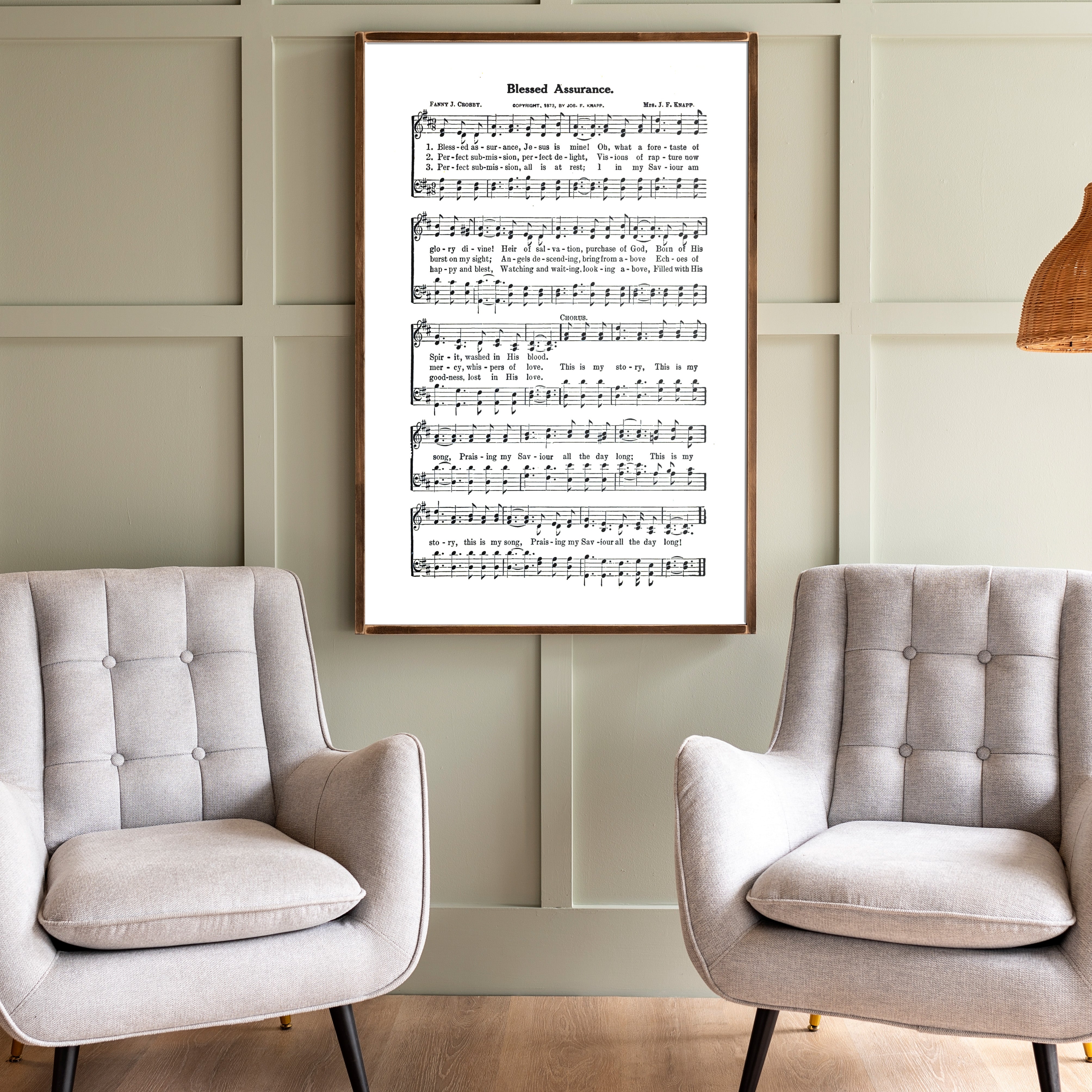 Blessed Assurance Hymn | Framed Wood Art | 274