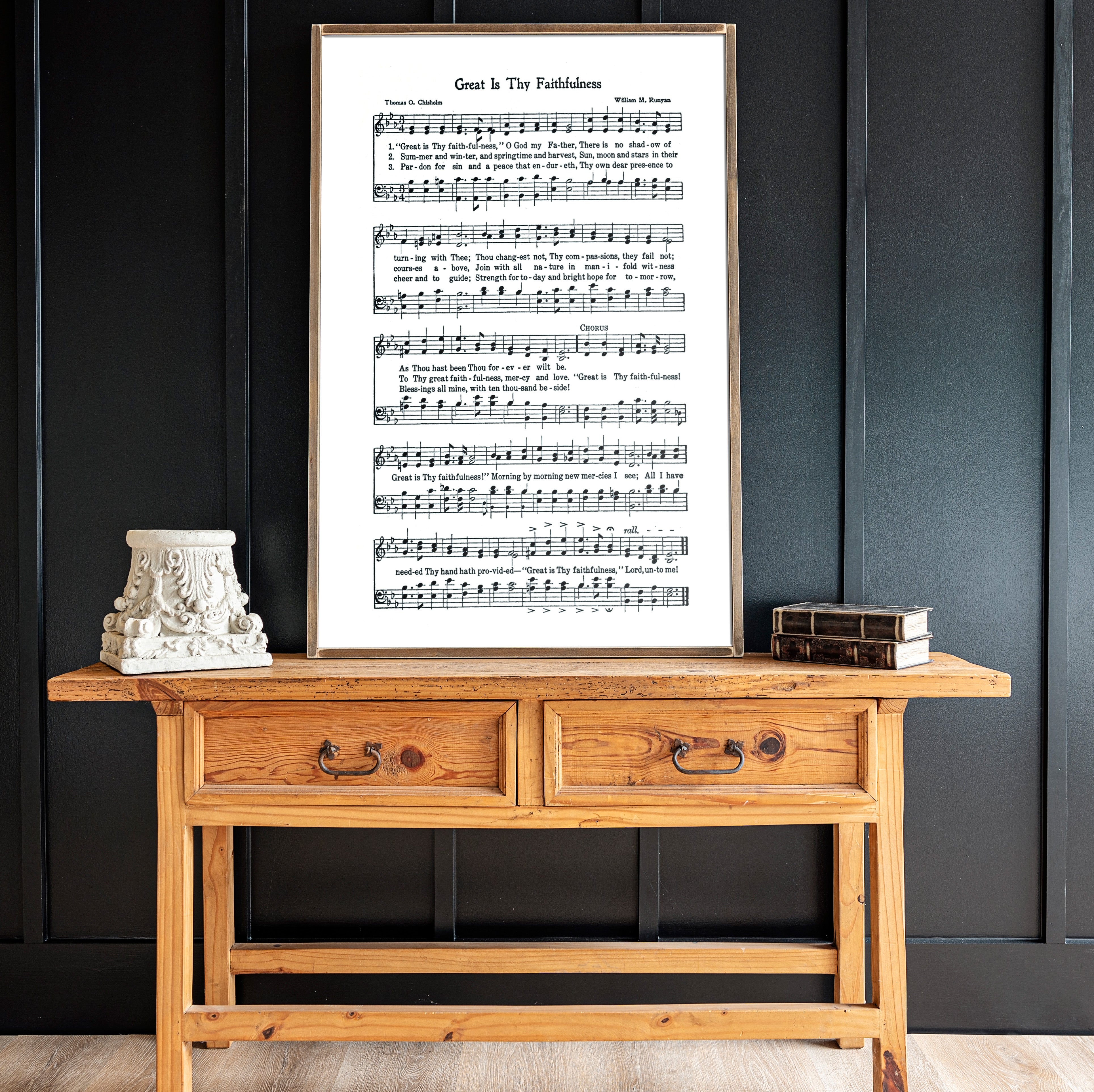 Great Is Thy Faithfulness Hymn | Framed Wood Art | 276