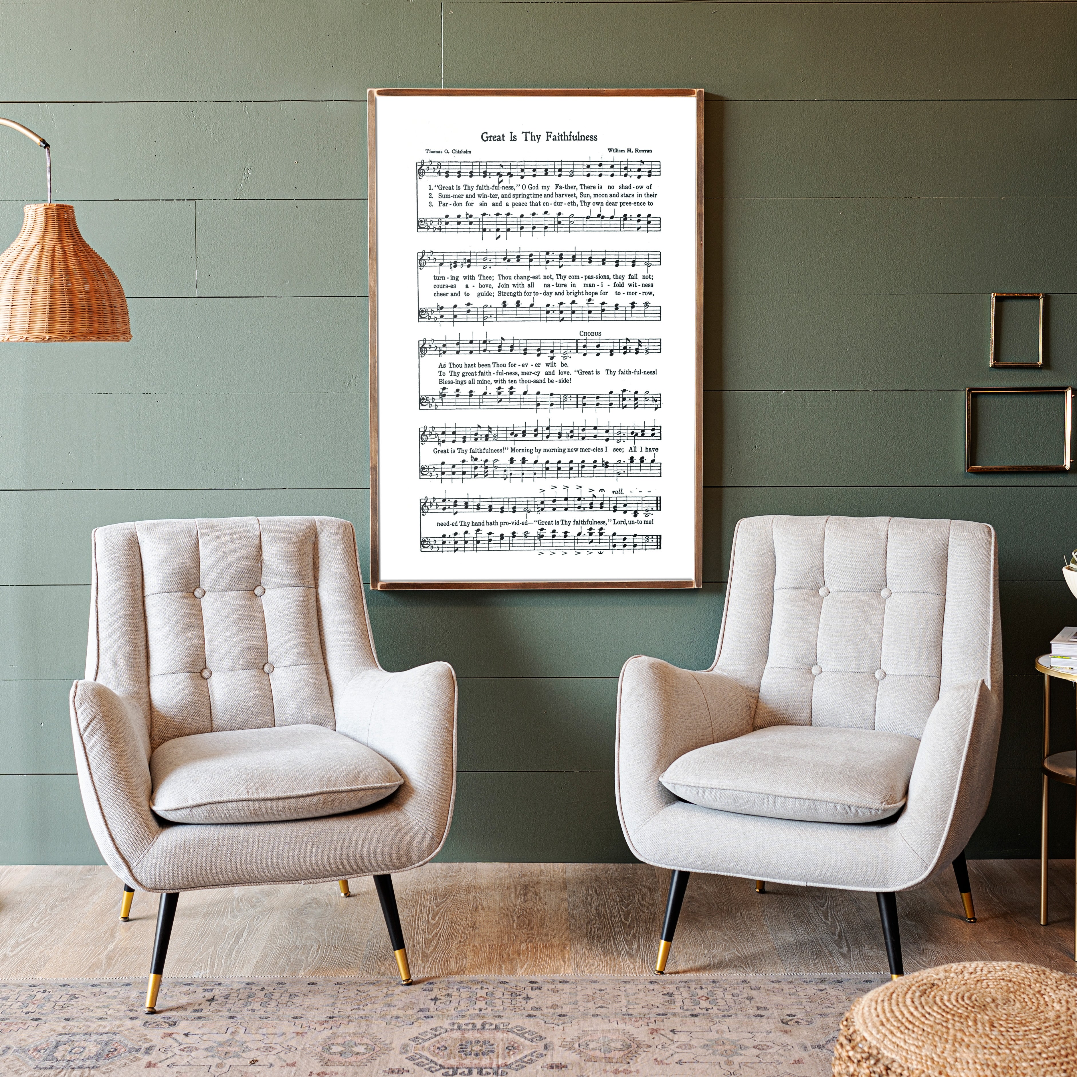 Great Is Thy Faithfulness Hymn | Framed Wood Art | 276
