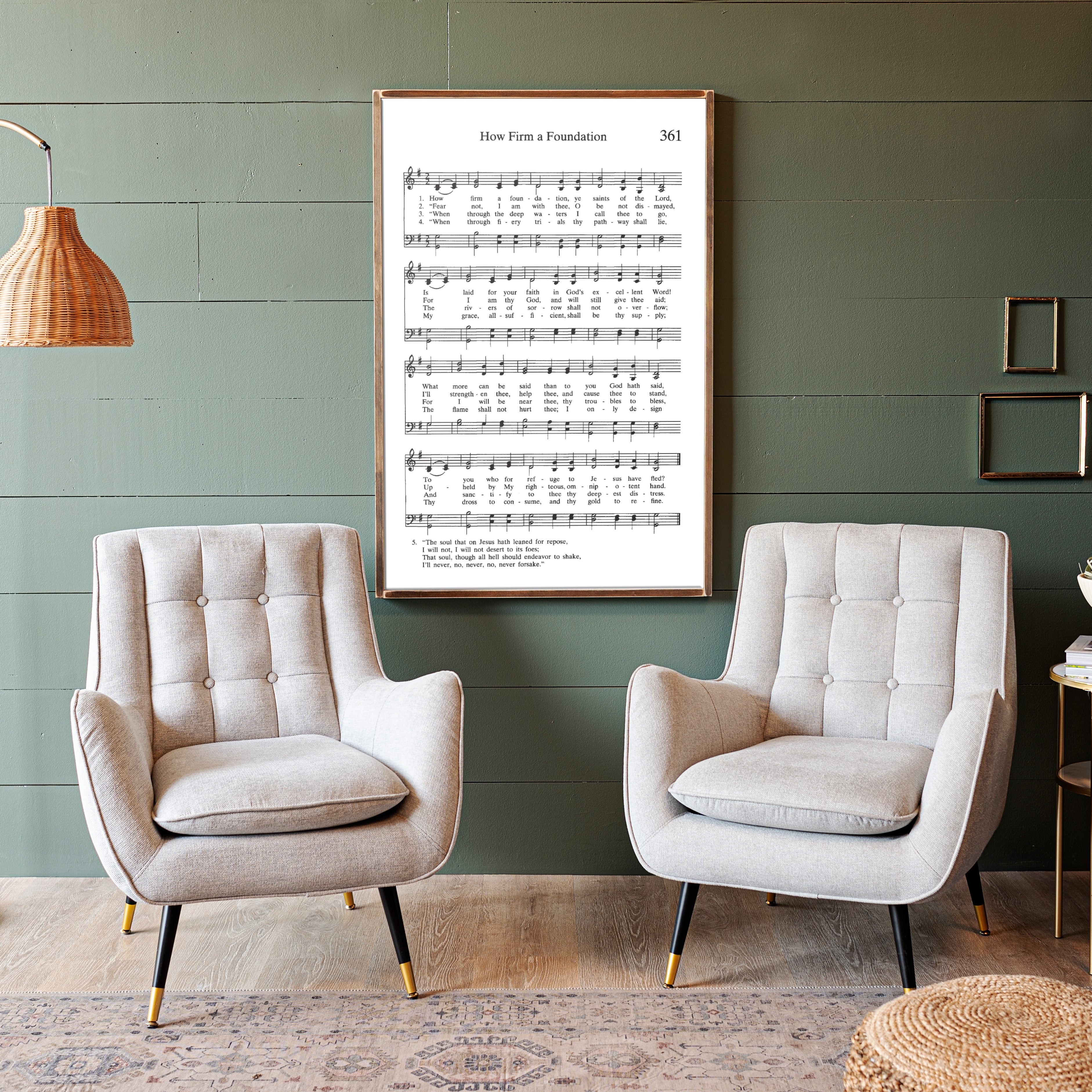 How Firm A Foundation Hymn | Framed Wood Art | 288