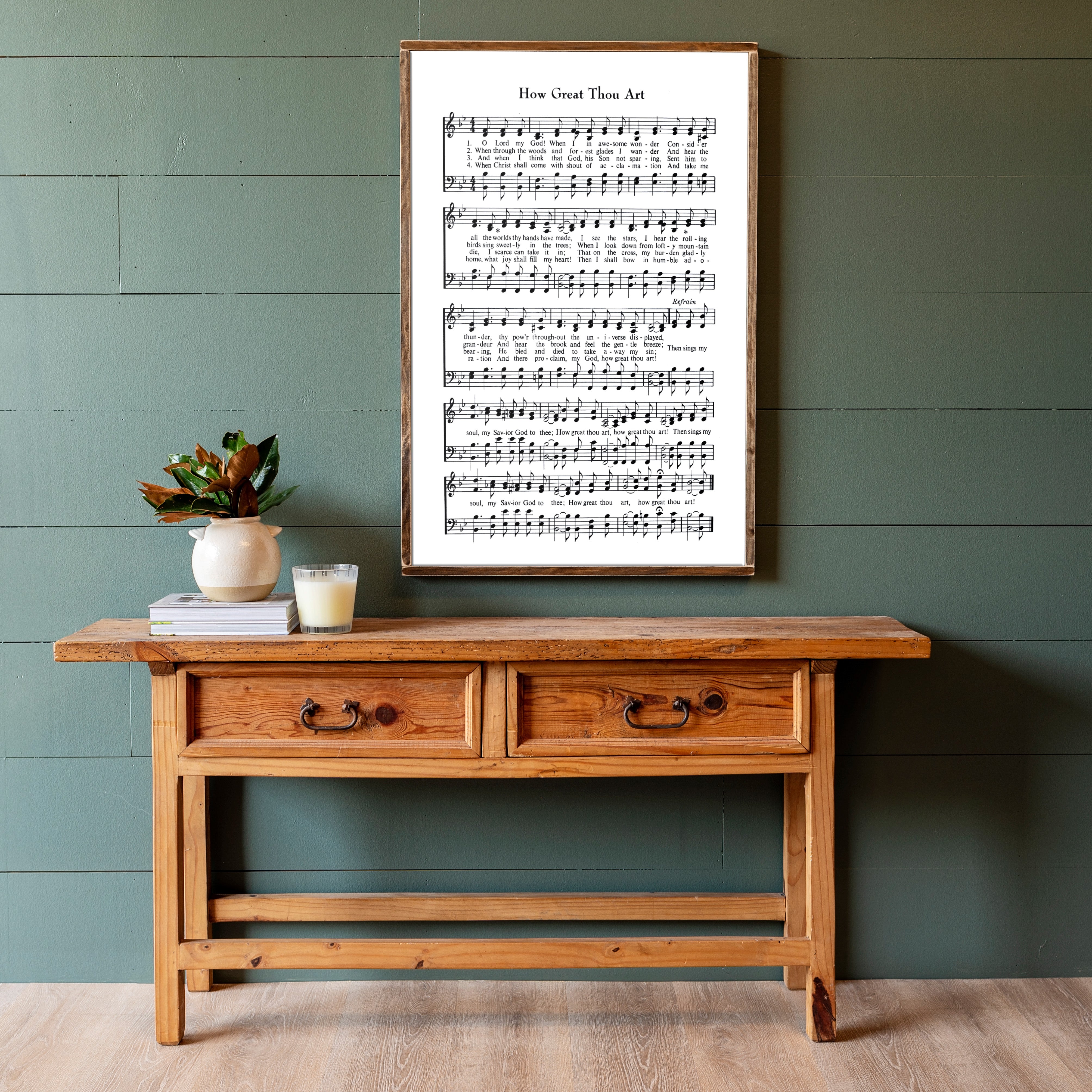 How Great Thou Art Hymn | Framed Wood Art | 272