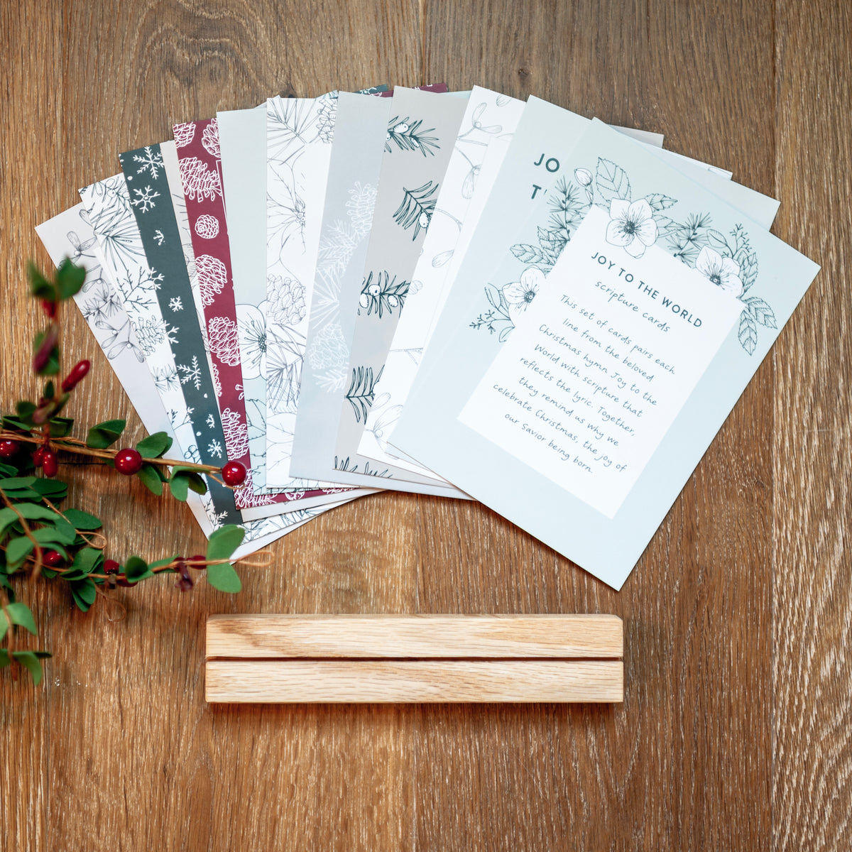 Scripture Card Set Scripture CardsChristian Scripture Cards with Wooden Stand – Bible ...