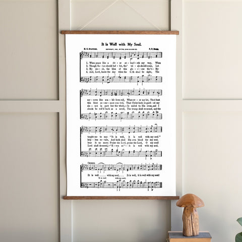 It Is Well With My Soul Sheet Music Hanging Canvas | 271
